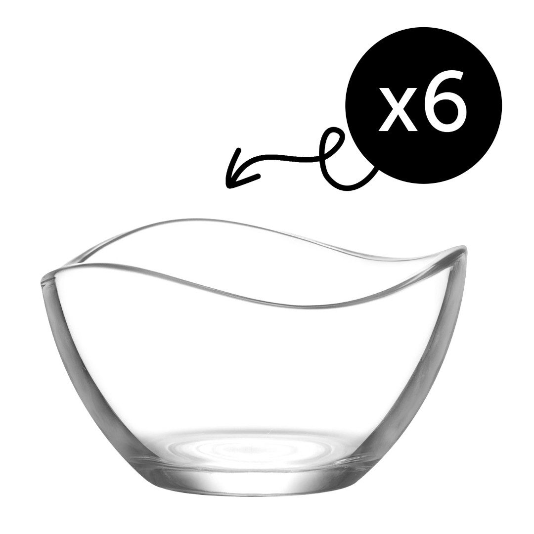 LAV Dipschale LAV Vira Mini Glasschalen - 65 ml (2 1/4 oz), Glas, (6er-Set, 6-tlg), Mini-Format, spülmaschinengeeignet