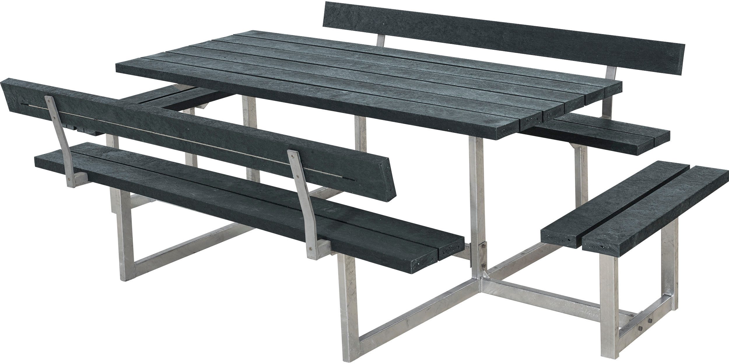 PLUS Garten-Essgruppe »Basic« Kombimöbel + Anbau und 2 Rückenlehnen, (1-tlg), 260x184x75/45 cm