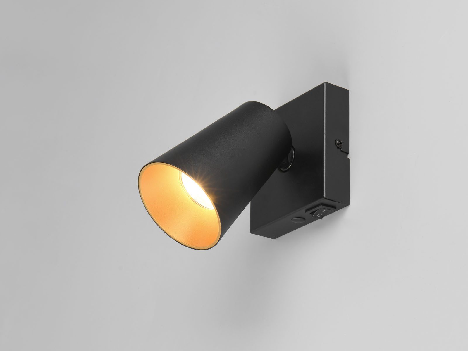 TRIO Leuchten LED Wandleuchte, Dimmfunktion, LED wechselbar, Warmweiß, Spot Wand-Strahler innen, kleine Bett Leselampe dimmbar, Ø 8cm