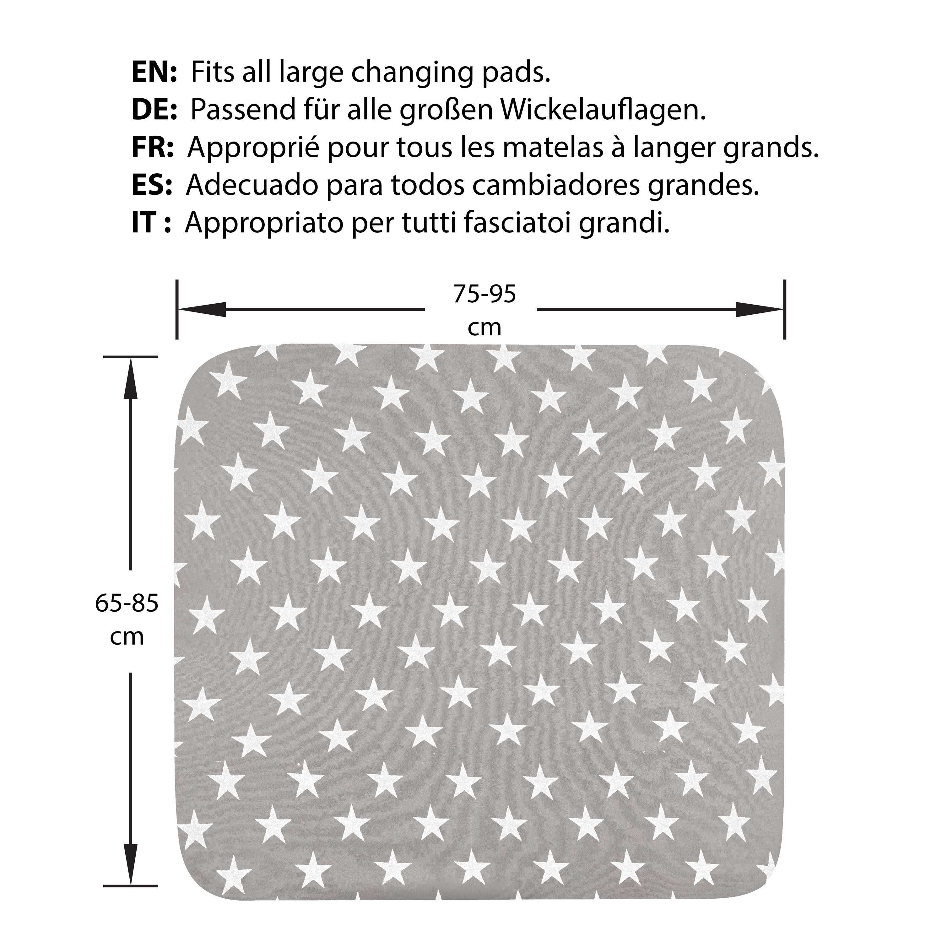 Lilly and Ben Wickelauflagenbezug mit 2-tlg., (Set, für & saugstarker Wickelauflage, kuscheliger Spannbezug 2er-Pack), Baumwoll-Oberfläche Bezug pflegeleichter Frottee, aus