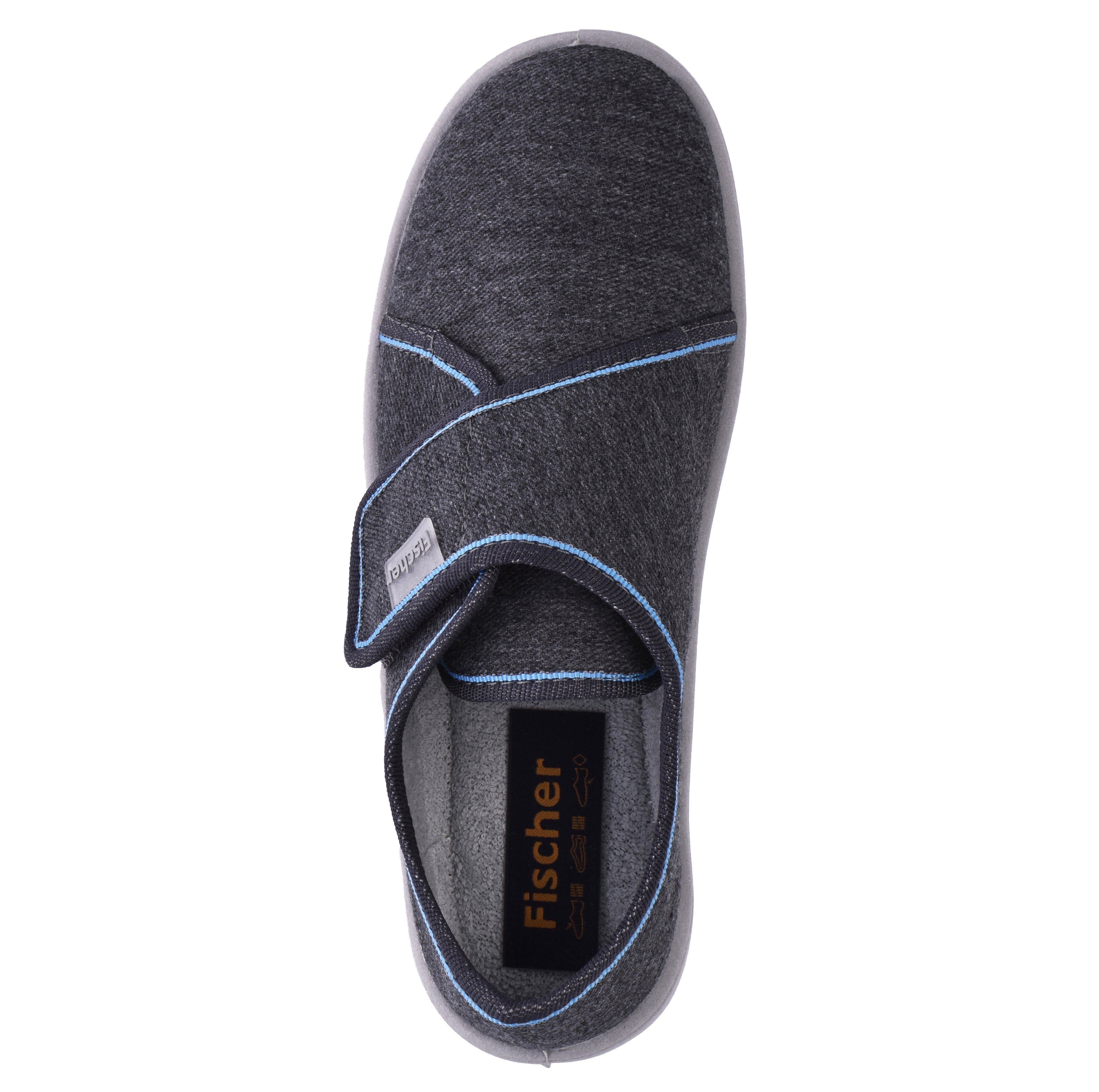 Fischer-Markenschuh Tim Hausschuh aus Jeansstoff, mit Baumwoll-Frotteefutter, gepolstertes Fußbett – Bild 3 von 5