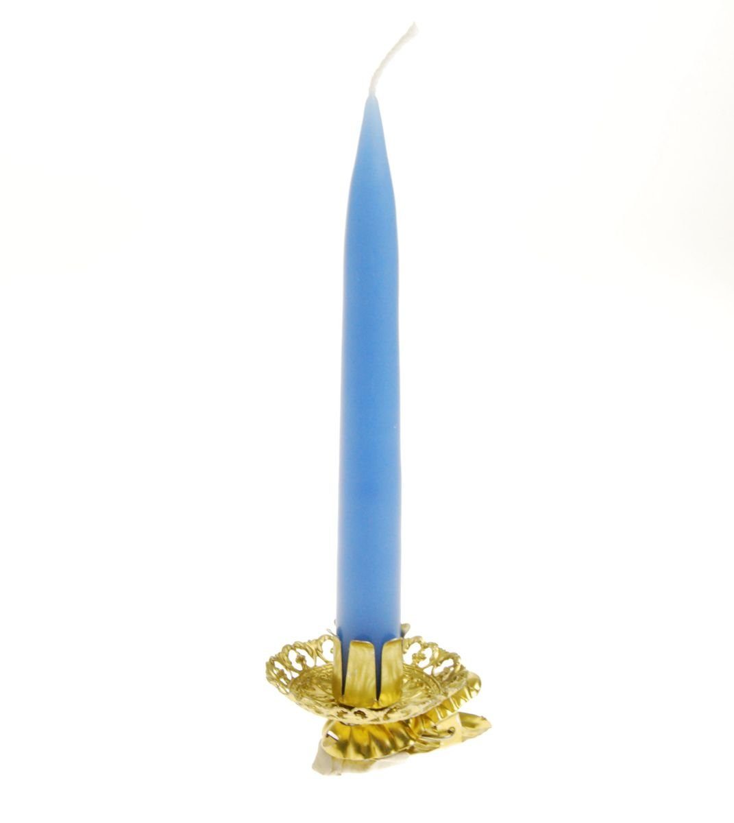 hdg Christbaumkerzen handgefertigte Kerzen aus mittelblau Ø Dänemark / 12 cm 1,3 cm