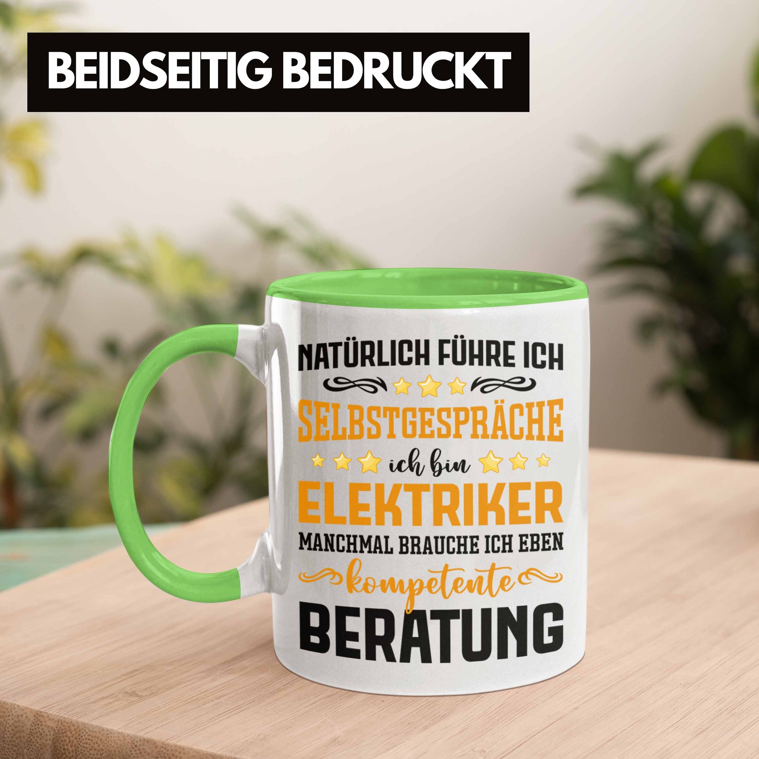 Elektriker Geschenke Grün Trendation Geschenk Kaffeebecher Spruch Tasse - Elektrotechniker Gadget Trendation Männer Lustig Tasse