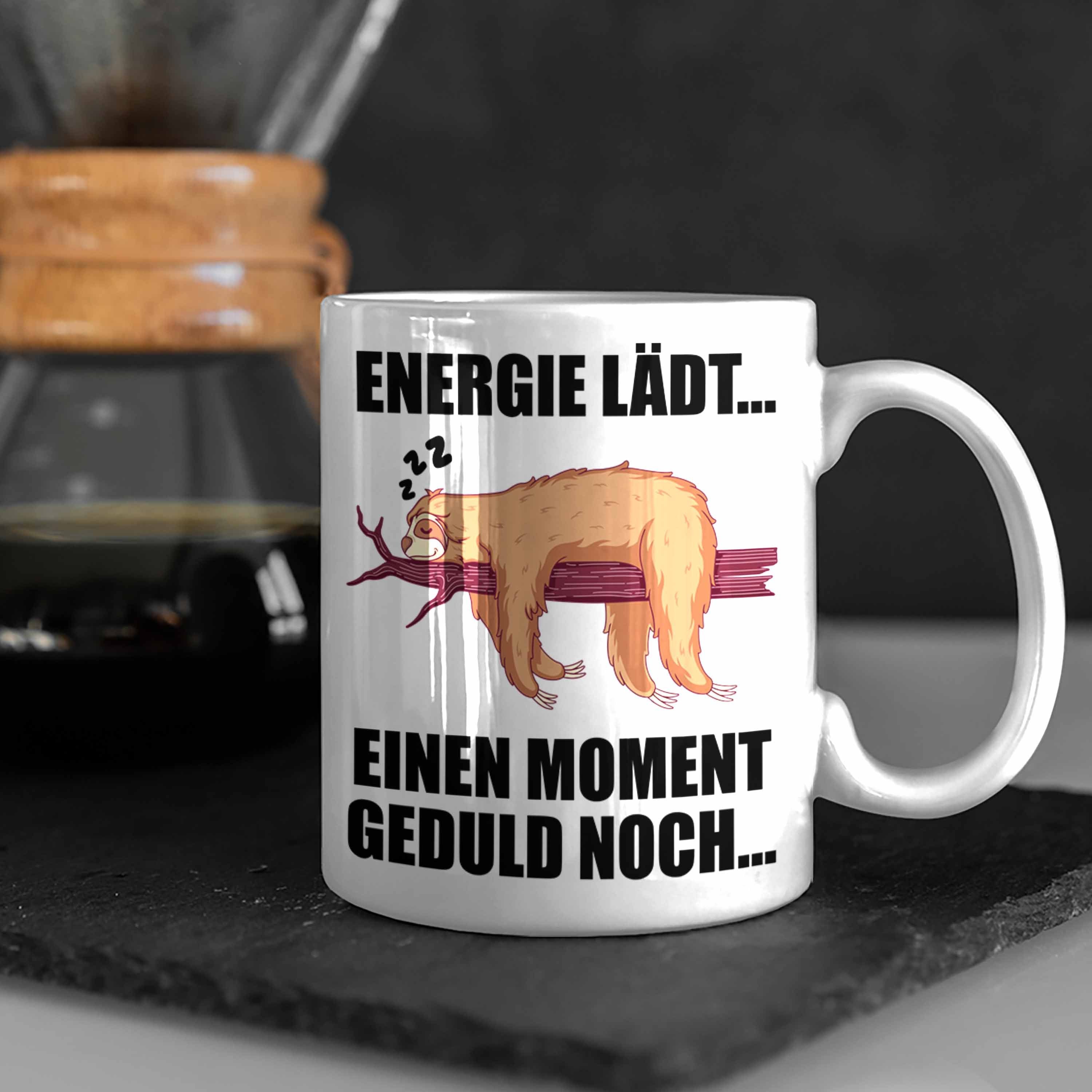 Trendation Tasse Trendation - Faultier Geschenk Tasse Kaffeetasse Weiss Frauen mit Männer Spruch Arbeitskollege Kollege