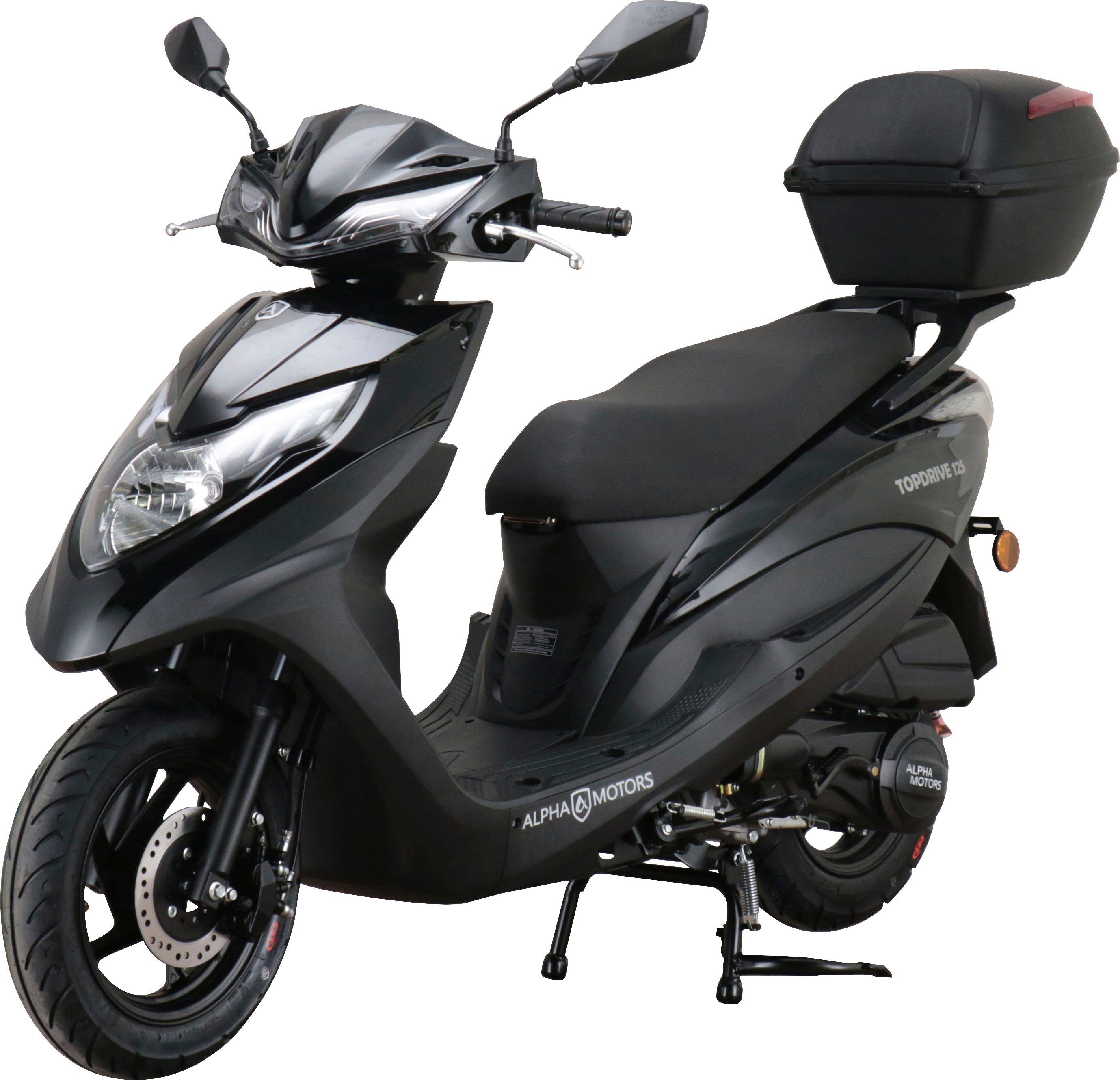 Alpha Motors Motorroller Topdrive, 125 ccm, 85 km/h, Euro 5+, (Spar-Set, mit Topcase), mit USB-Anschluss