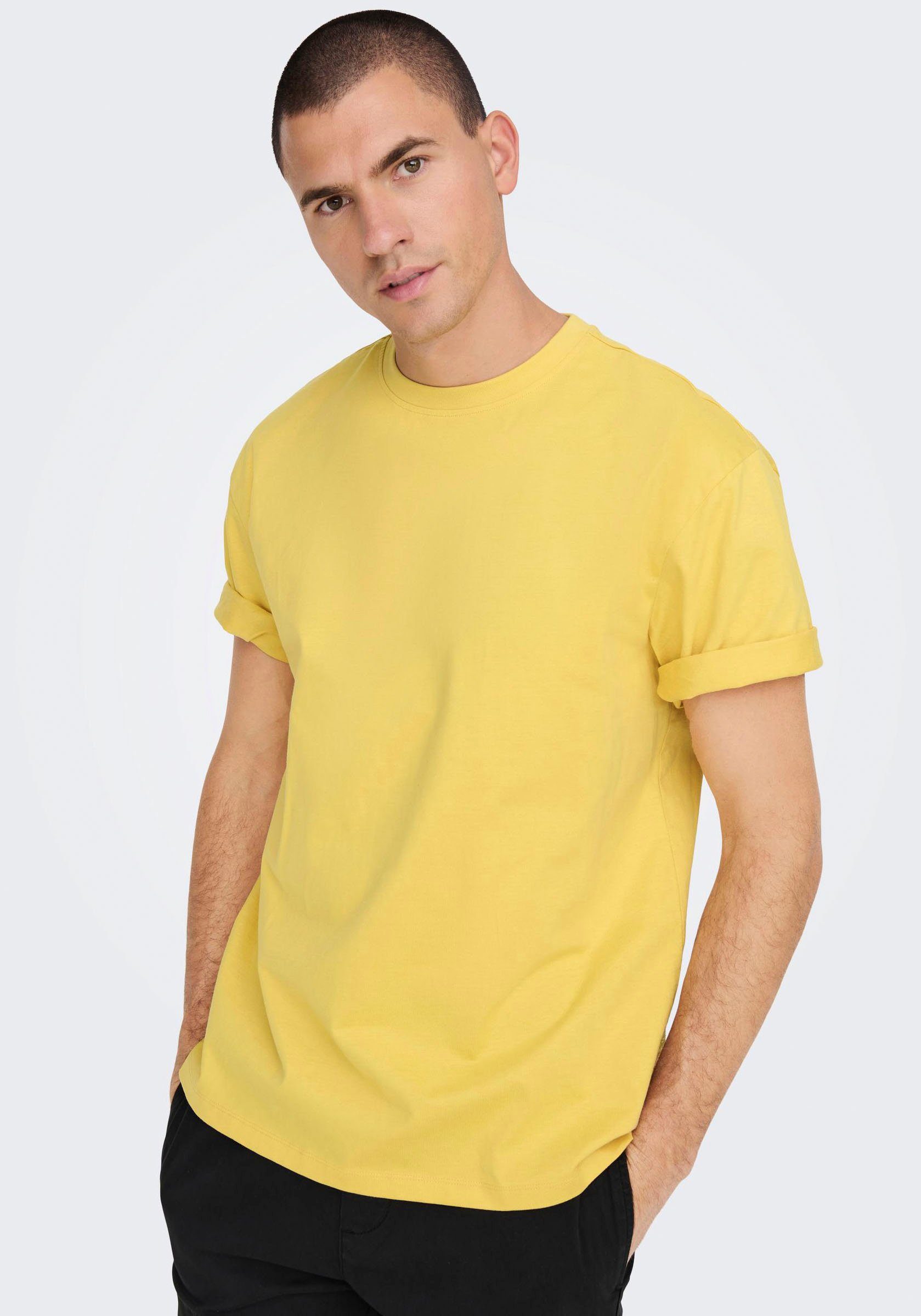 ONLY & SONS T-Shirt FRED ochre