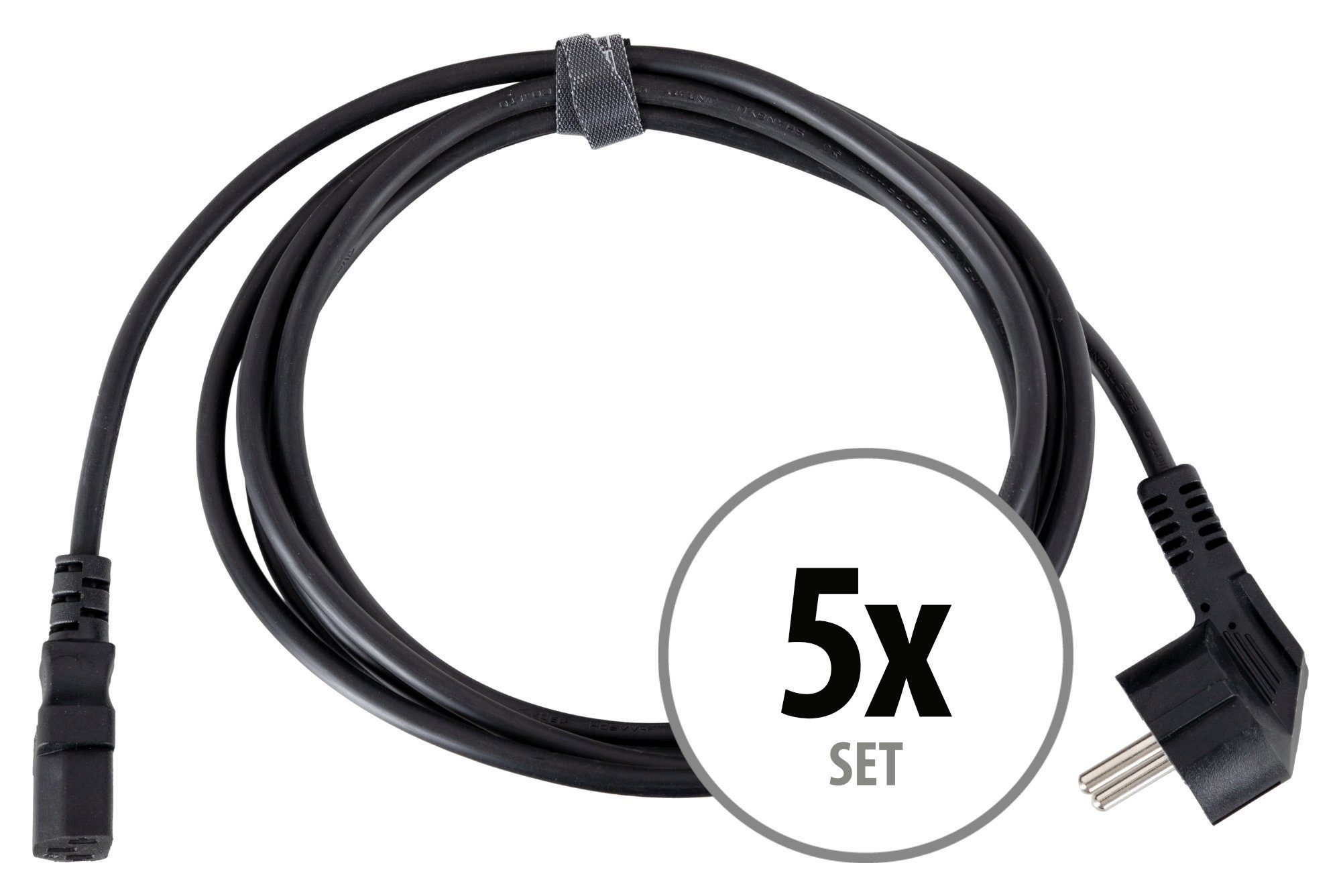 Pronomic EUIEC-3 Kaltgeräte Netzkabel 3 m Netzkabel, EU (SchuKo), IEC C13 (female) (300 cm), Sehr flexibel