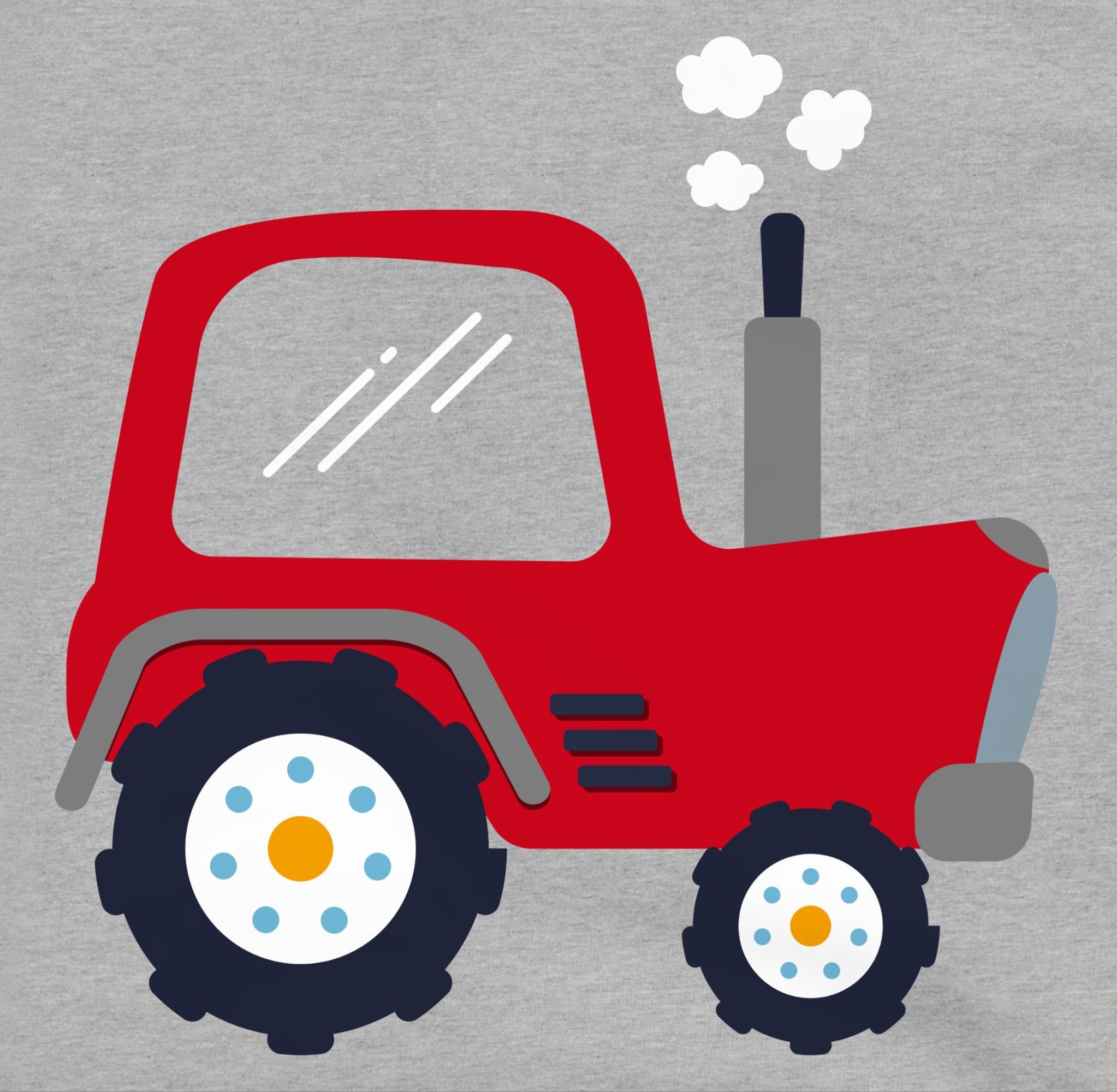 Sweatshirt 2 Traktor Shirtracer Grau meliert Traktor Kinder