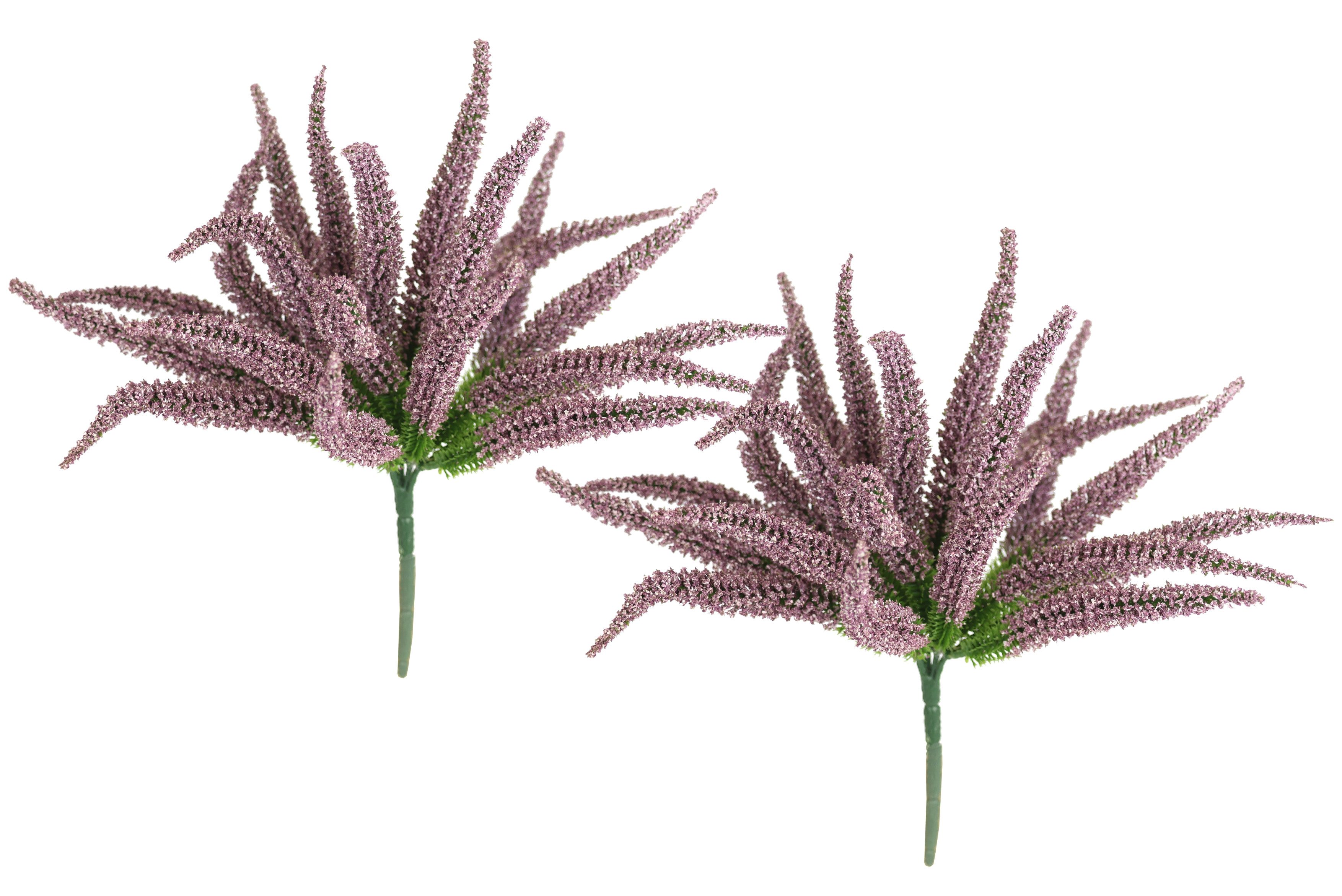 Kunstpflanze Erikabusch 2er Set, I.GE.A., Höhe 25 cm, 25cm Heidenkraut Strauch Dekopflanze Dekoblume Bouquet Pflanze