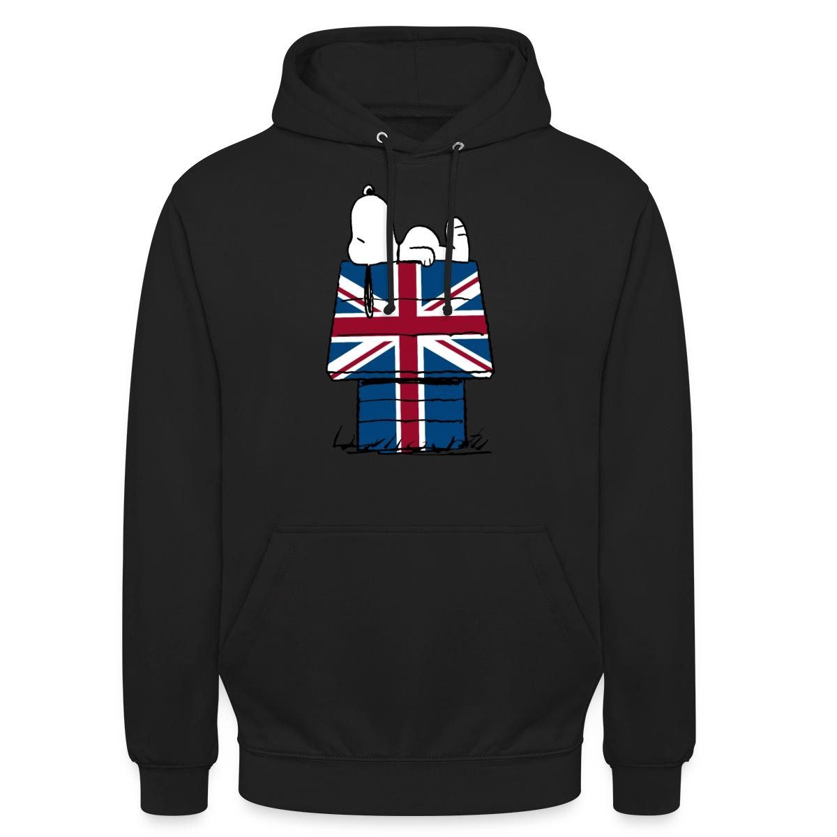 Spreadshirt Hoodie Peanuts Snoopy UK Flagge Unisex Hoodie (1-tlg)
