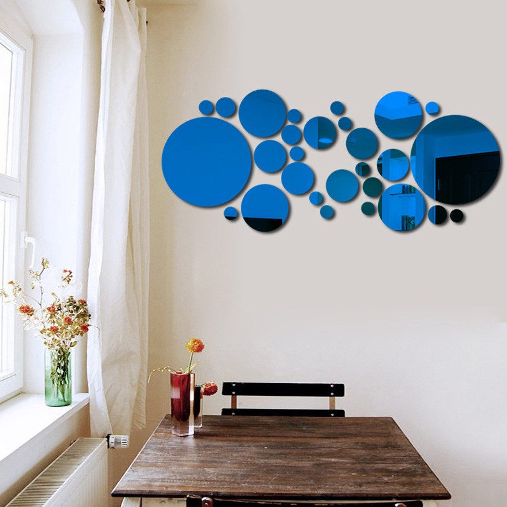 Coonoor 3D-Wandtattoo 32 Stück Acrylspiegel Wandaufkleber, günstig online kaufen