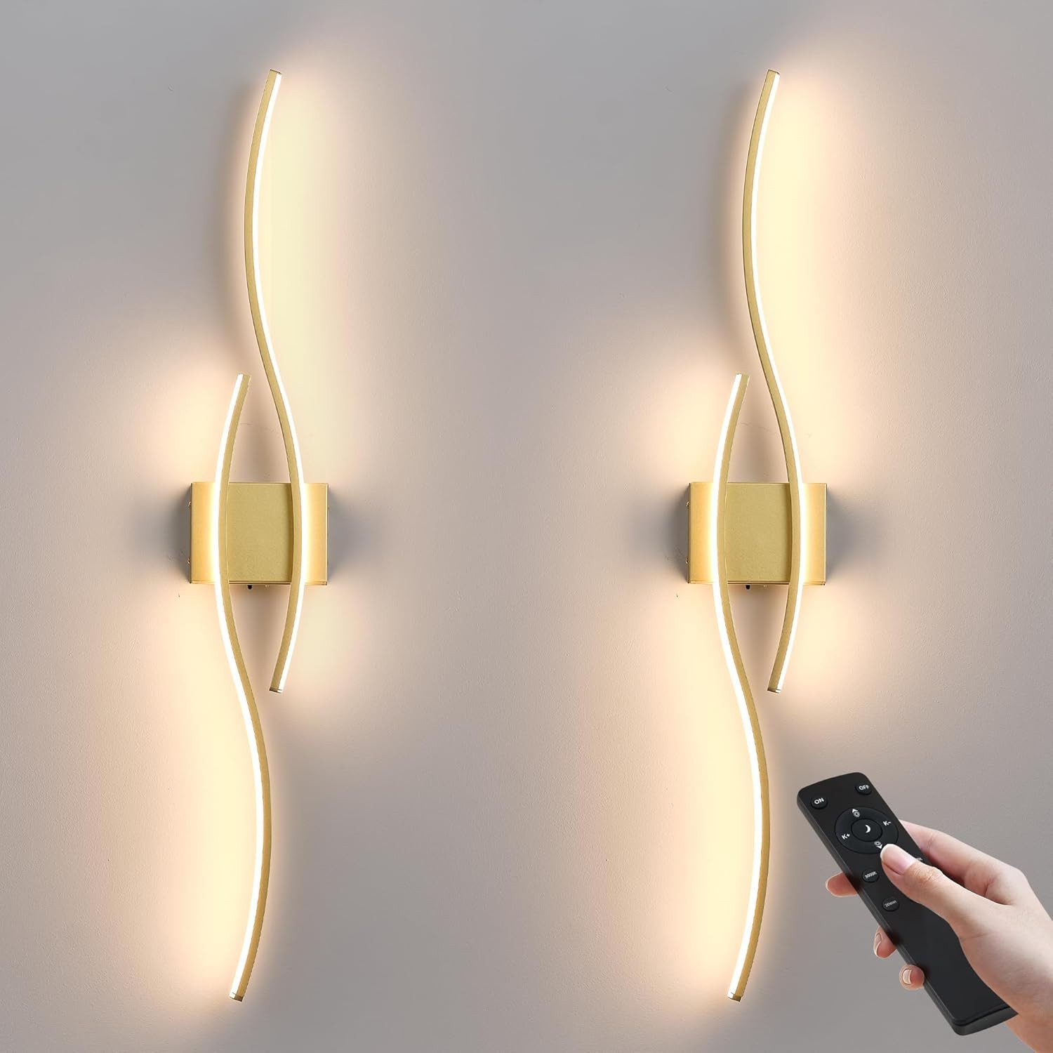 Rosnek Wandleuchte Kabellose LED Wandleuchte, wiederaufladbar, dimmbar mit günstig online kaufen
