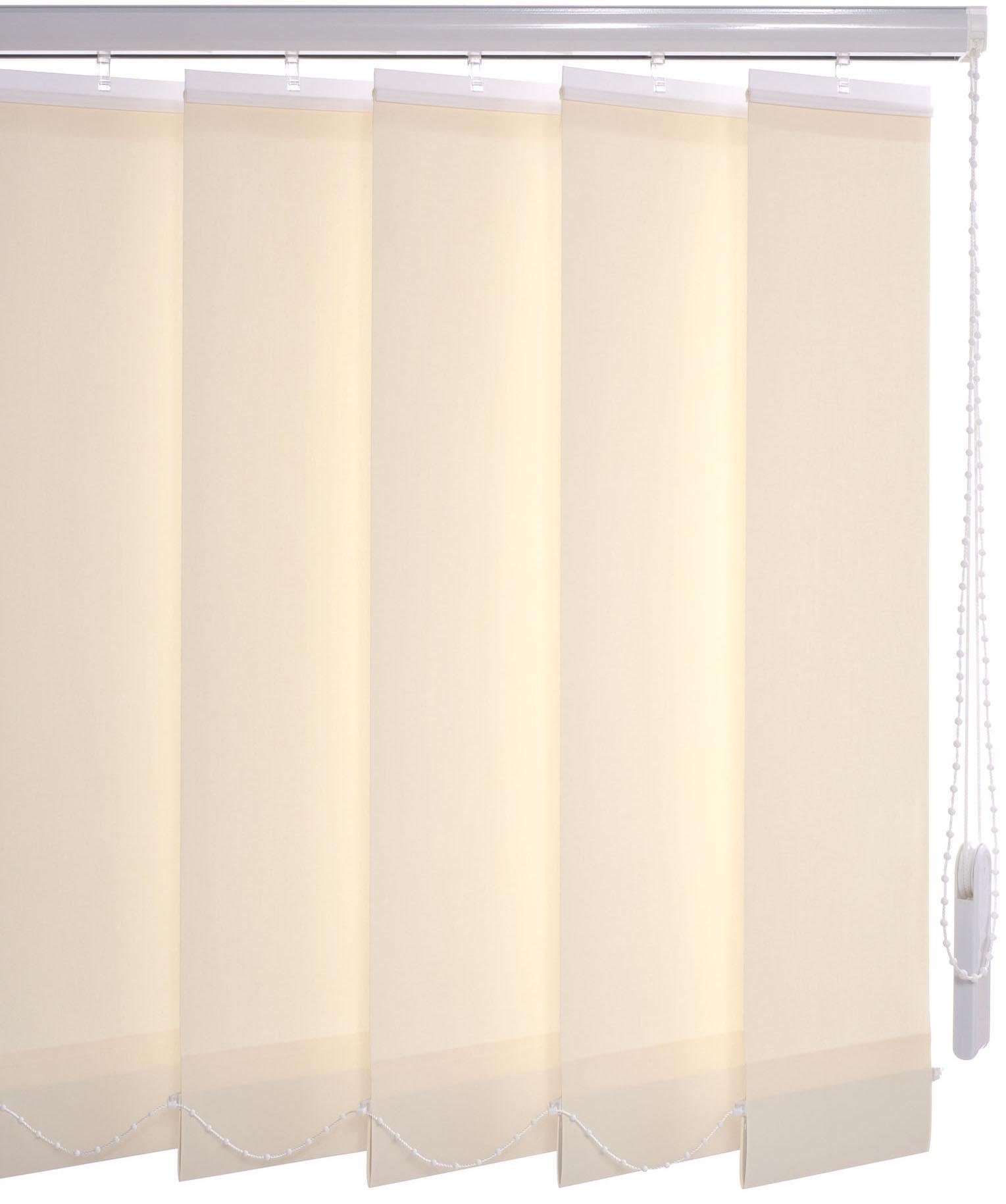 Lamellenvorhang Vertikalanlage 89 mm, Liedeco, Bohren mit beige