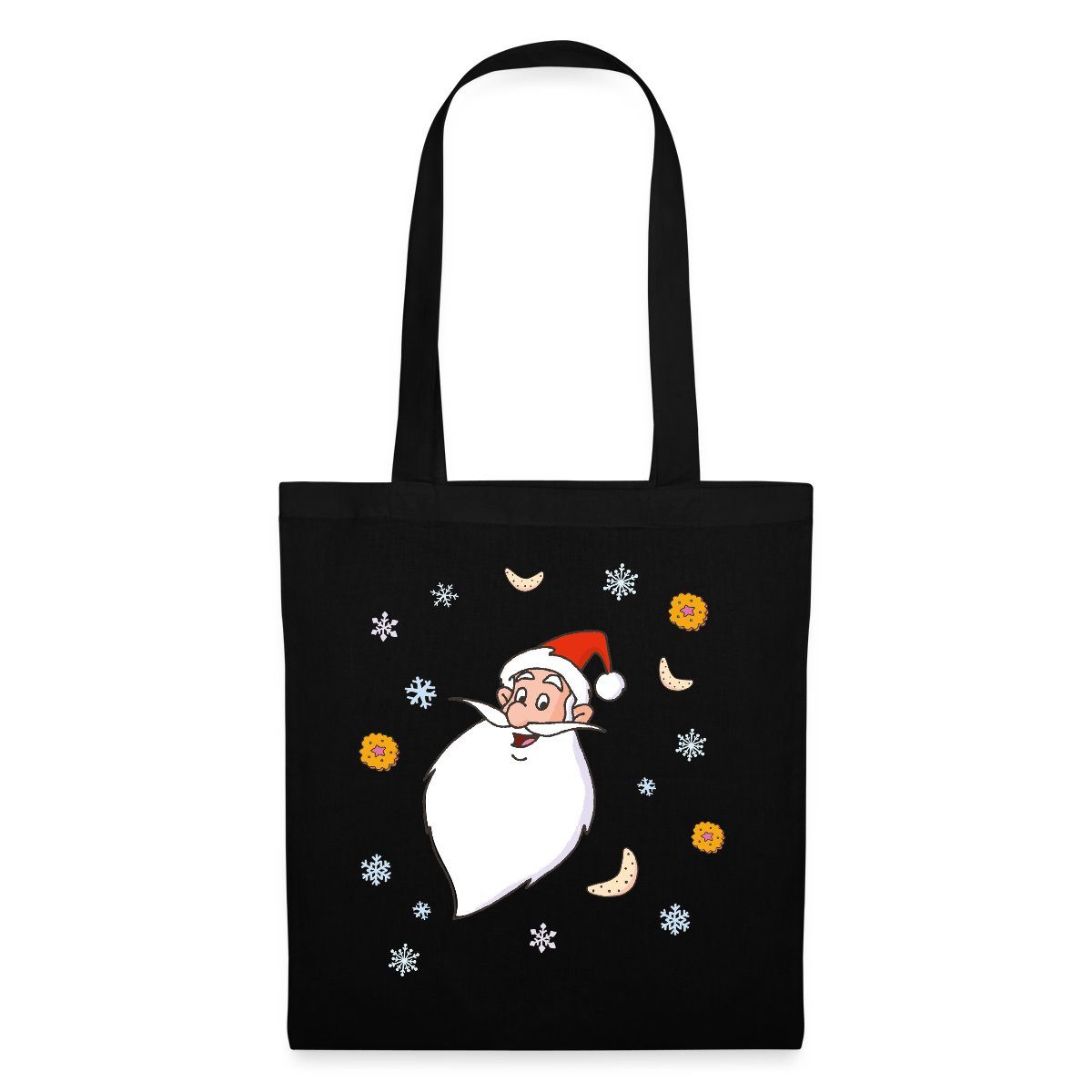 Henkeltasche Weihnachtsmann & Co. KG Weihnachtsmann Und Plätzchen Stoffbeutel
