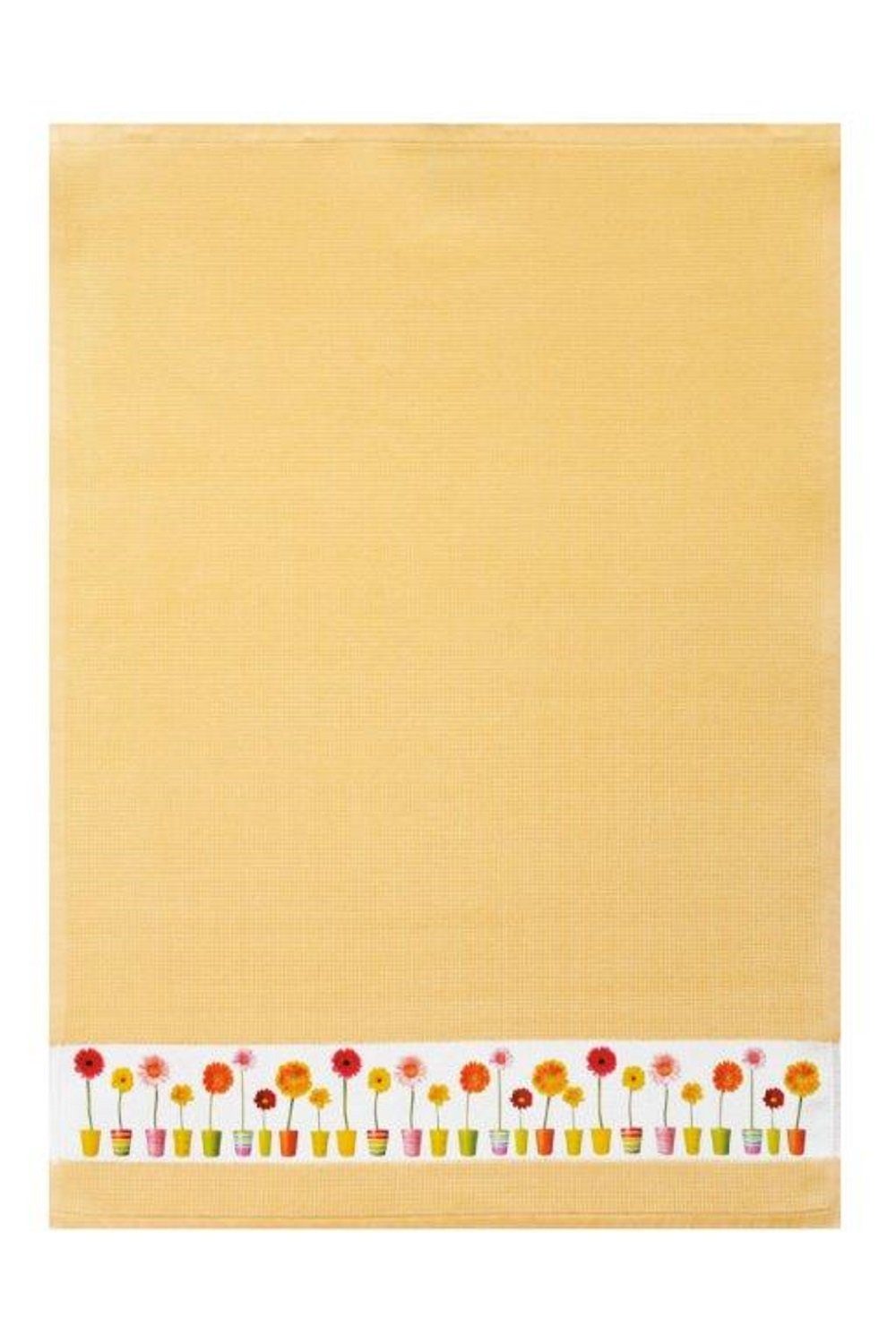 framsohn frottier Geschirrtuch Waffel 50 x 70 cm (1Stk), (1-tlg) Blumentöpfe - Limone