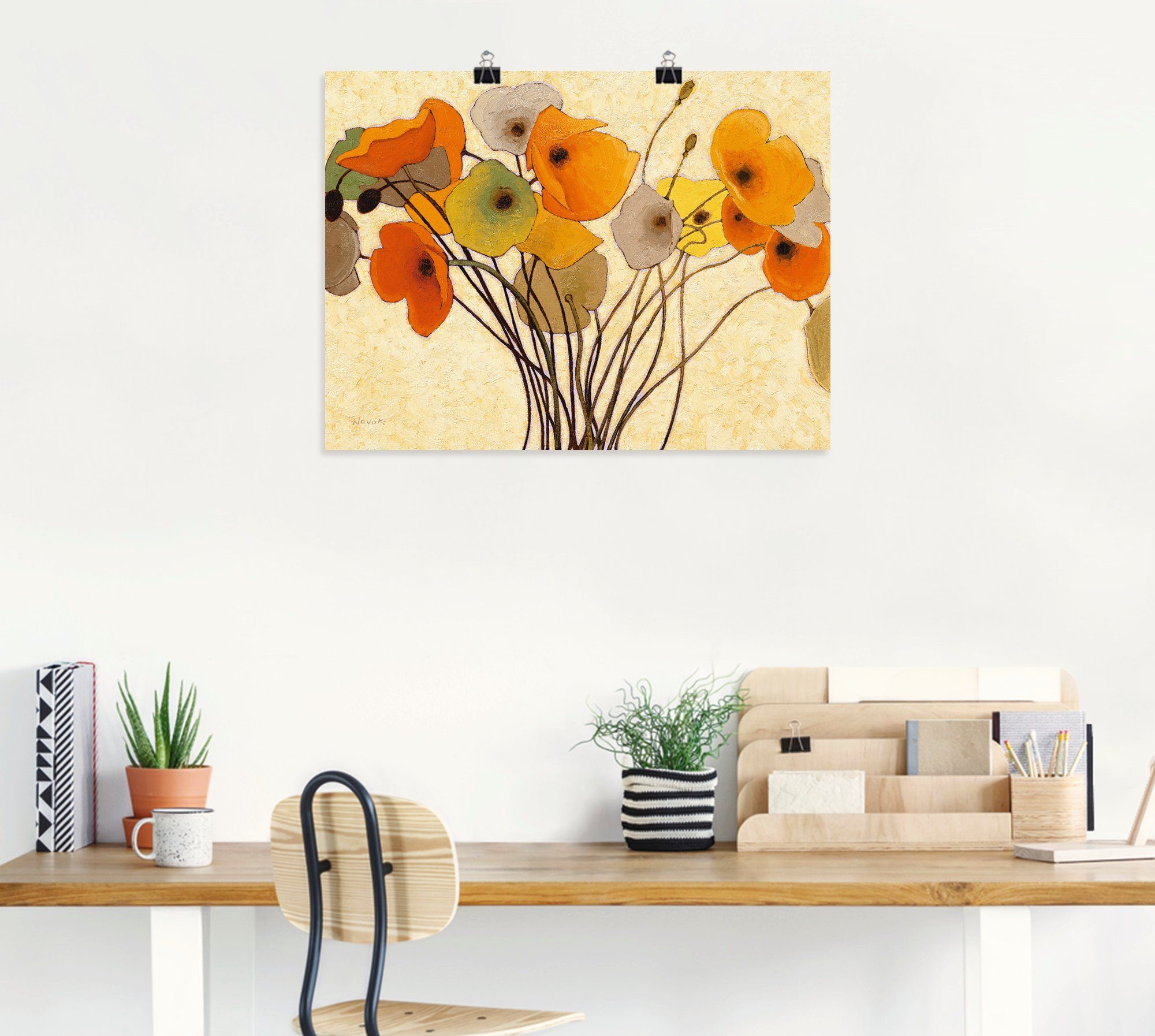 Artland Wandbild Kürbismohn I, Blumen (1 St), als Leinwandbild, Poster in verschied. Größen
