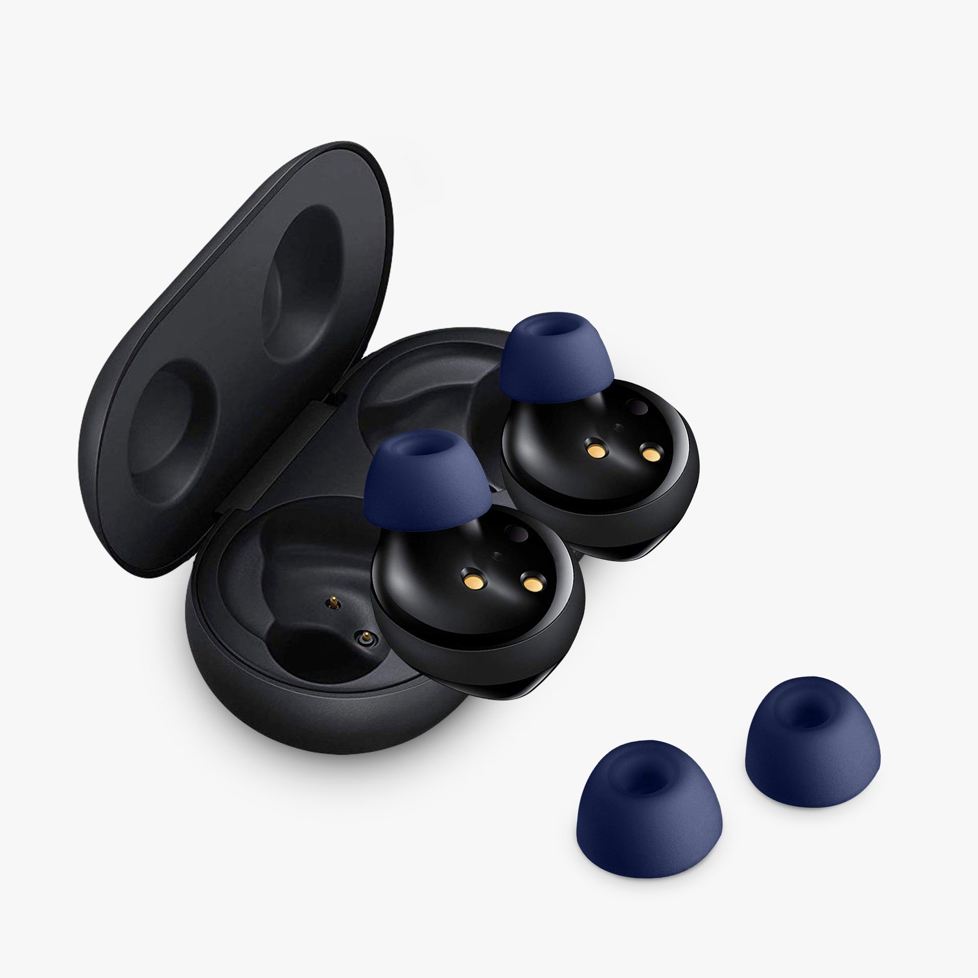 für Polster) Buds 6x - (Silikon Ersatzpolster Ohrpolster Samsung Galaxy Ohrpolster für kwmobile Kopfhörer Headphones Blau 2 Ersatz In-Ear