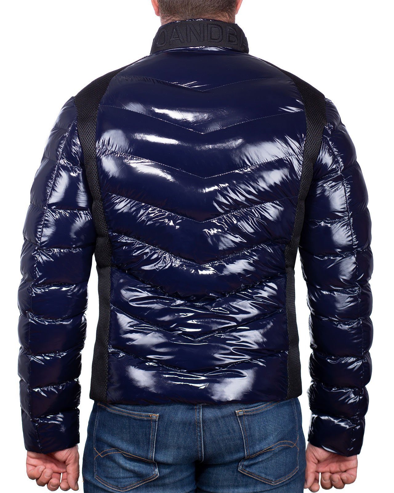 Cipo & Winterjacke im Herren navy Design BA-CM171 Steppjacke (1-St) Baxx glänzenden Jacke