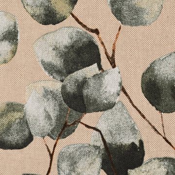 Vorhang SCHÖNER LEBEN. Vorhang Eukalyptus Leaves Eukalyptusblätter natur grü, SCHÖNER LEBEN., Smokband (1 St), blickdicht, Kunstfaser, handmade, made in Germany, vorgewaschen