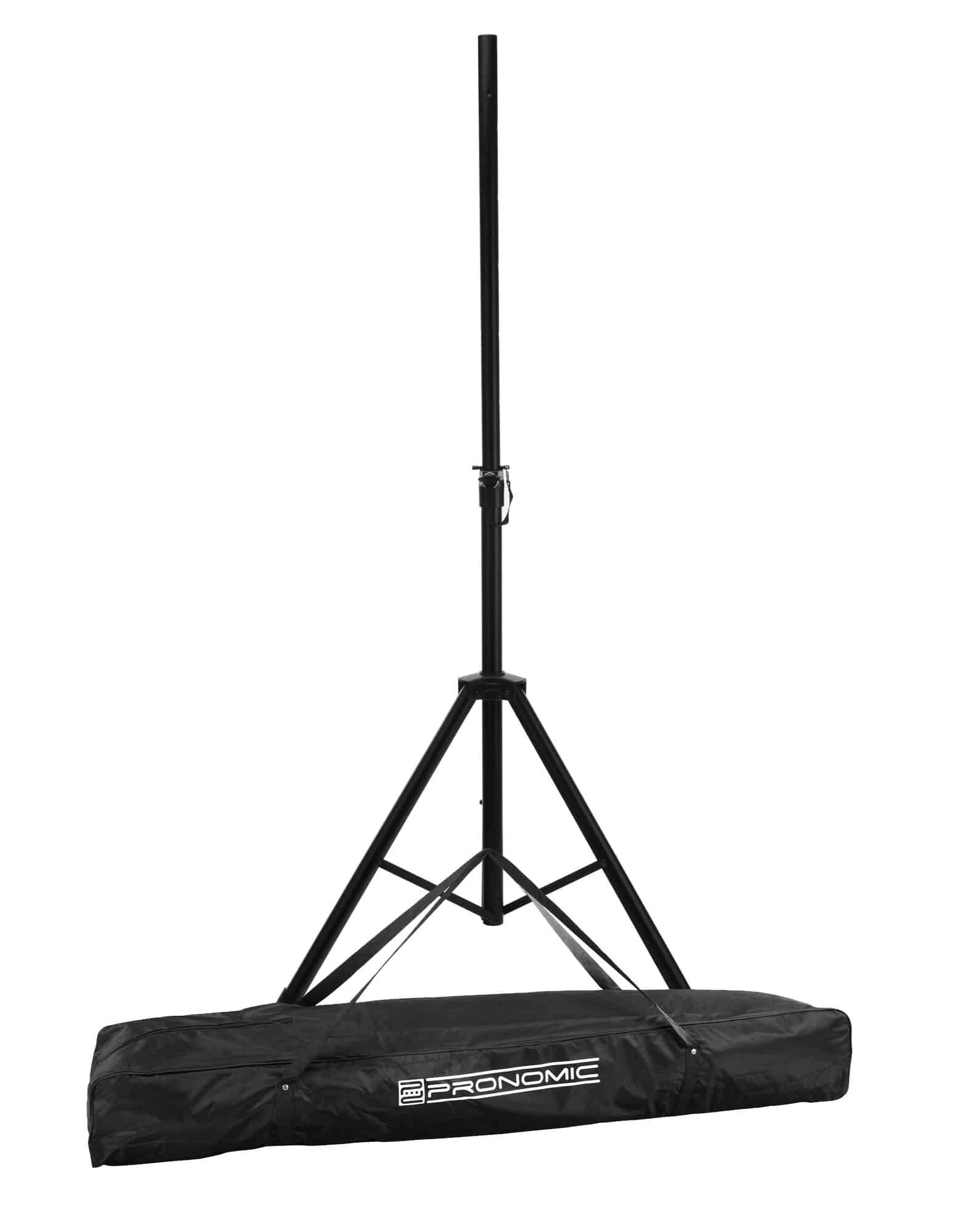 McGrey Lautsprecherständer Lautsprecherstativ Stahl - stabile breite Dreibein-Konstruktion, (bis 0 Zoll, SPS-1, 2-tlg., im Set mit Tasche, ausziehbar von ca. 130 - 193 cm)