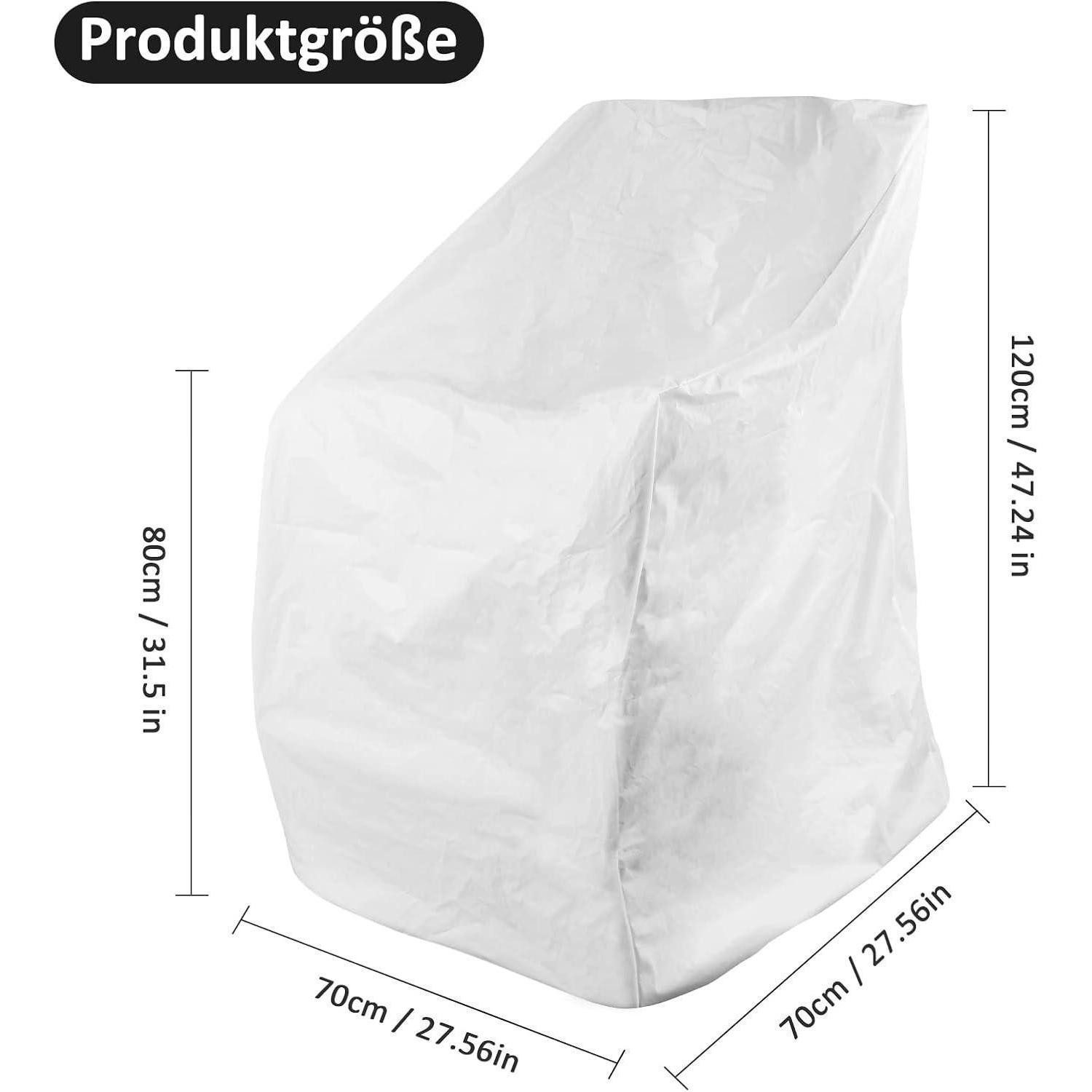 LuxusKollektion Gartenmöbel-Schutzhülle Schutzhülle Gartenstühle Wetterfest Reißfest Transparent 70x70x120cm