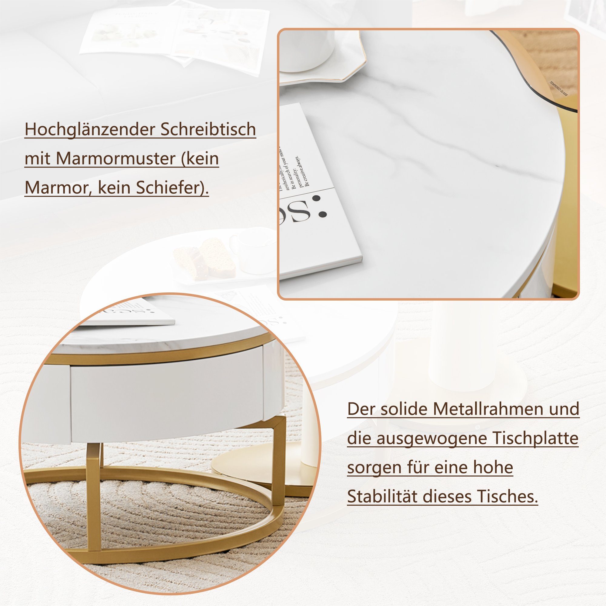 Couchtisch Nesting-Couchtisch 2er/Set Satztische Beistelltisch Gotagee Wohnzimmer-Tisch