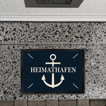 Fußmatte Heimathafen Fußmatte mit Anker Motiv Fußabtreter Türmatte, speecheese