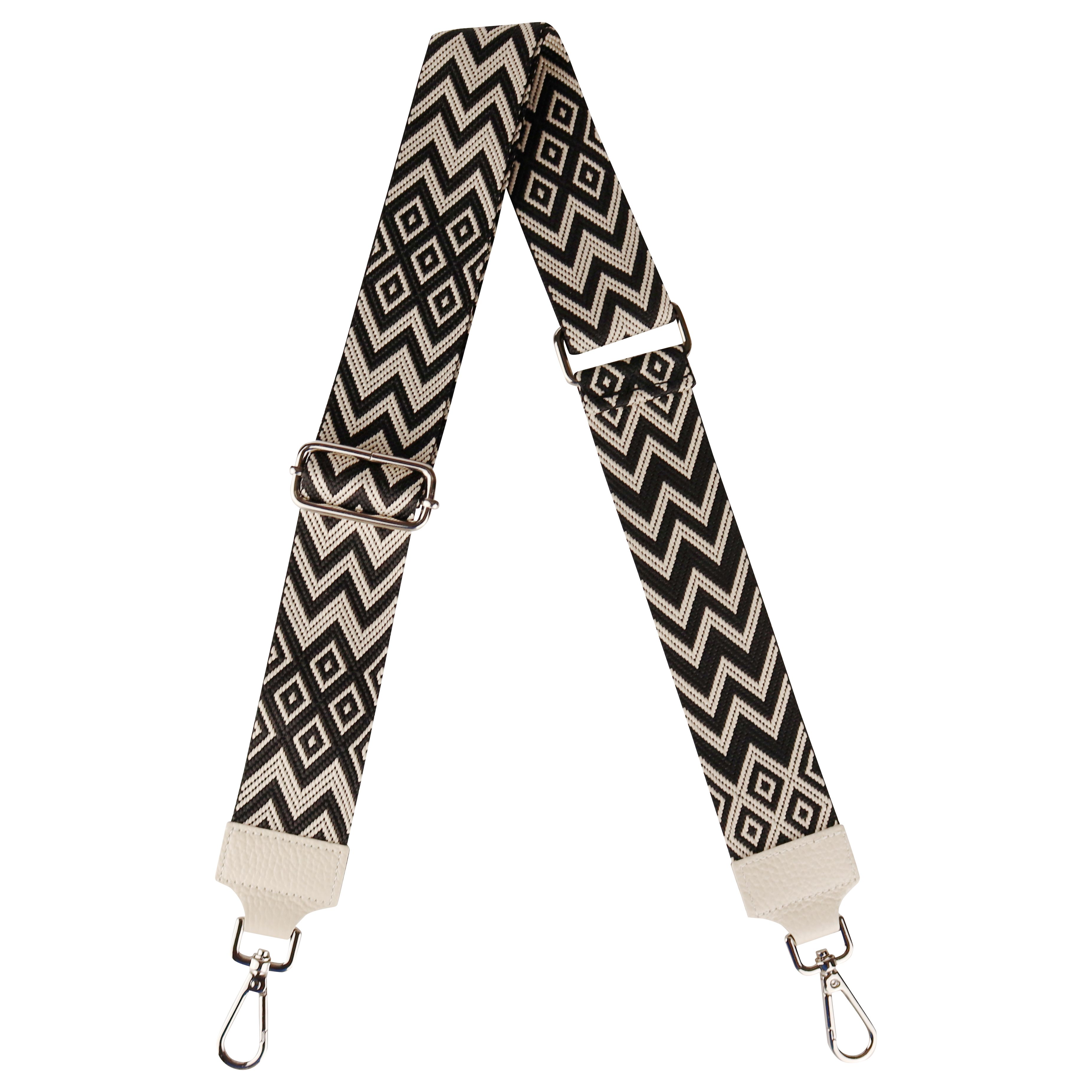 MIRROSI Schulterriemen Made in Italy aus Echtleder Schultergurt für Tasche zum Wechseln (Beige, Karabiner in silberner Farbe, 1x Taschengurt)