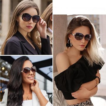 SOTOR Sonnenbrille Sonnenbrille Damen Polarisiert Trendy Übergroße Klassische Vintage (1-St) Oversize Sonnenbrille Frauen mit 100% UV400 Schutz
