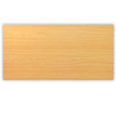 bümö Tischplatte DIY Schreibtischplatte, Rechteck: 160 x 80 cm- Dekor: Buche