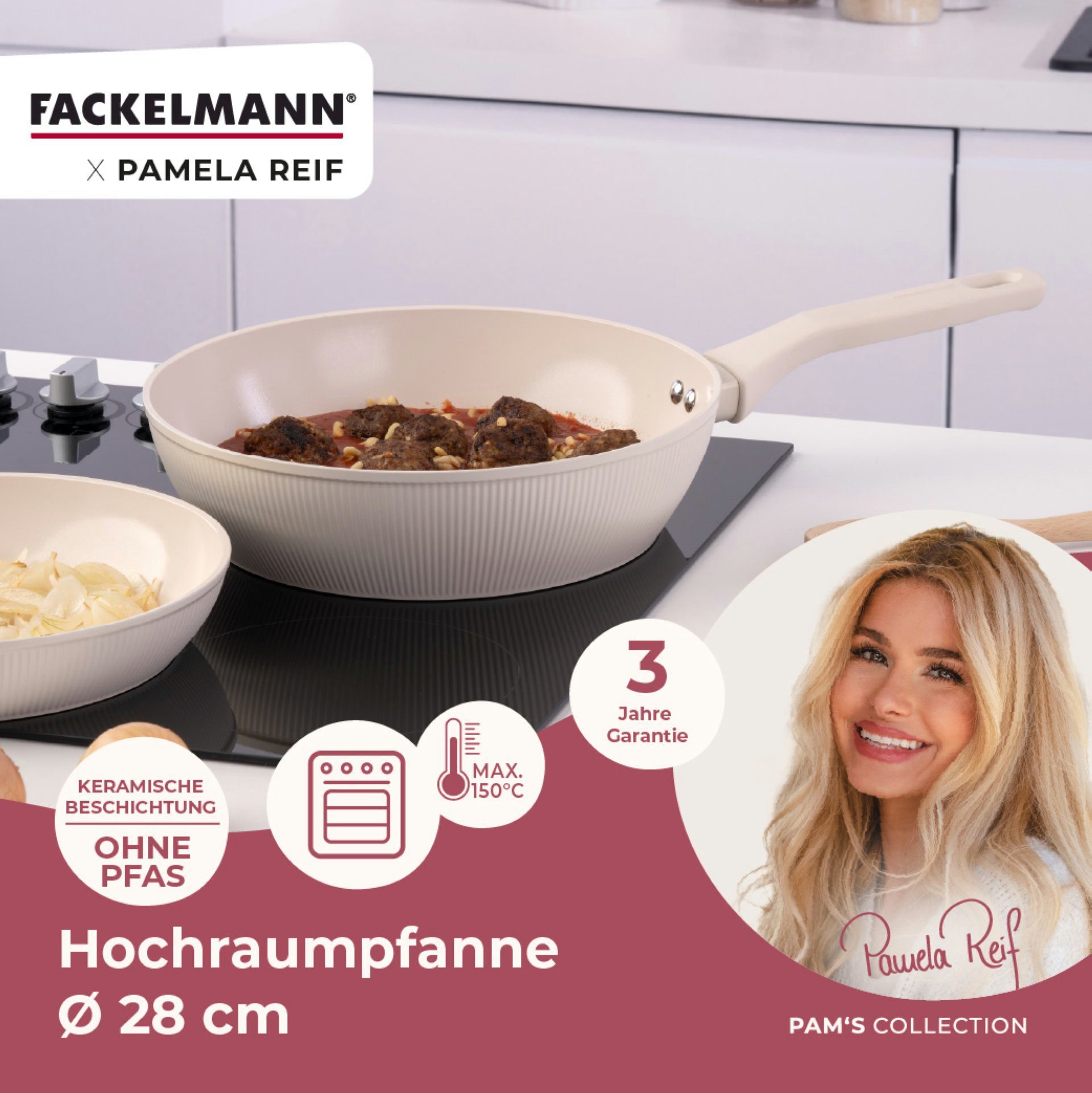 FACKELMANN Bratpfanne Pfanne, Antihaft-Pfanne, Kochgeschirr, Aluminium-Pfanne