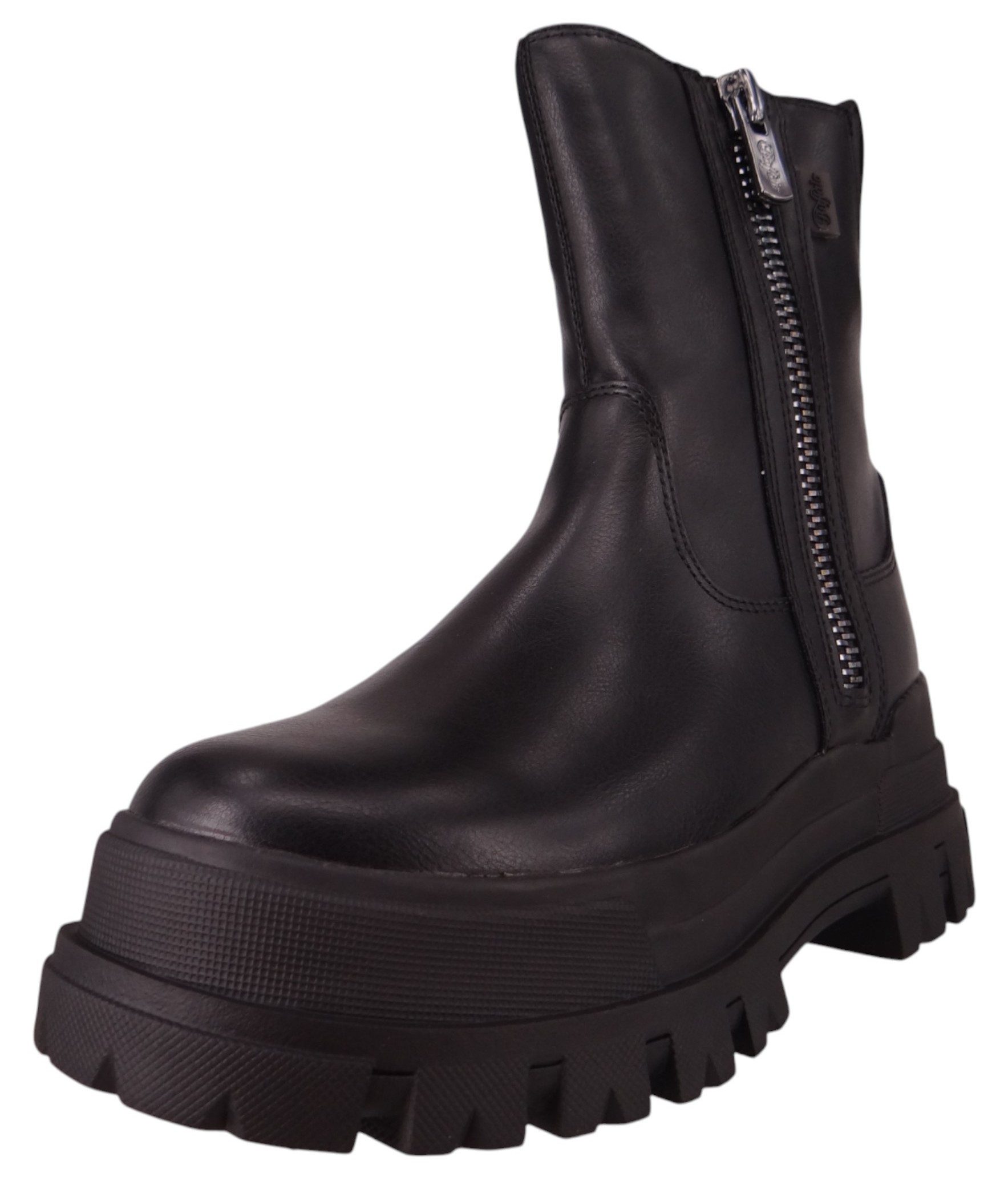 Buffalo 1270125 Aspha Bootie Zip Black Stiefelette