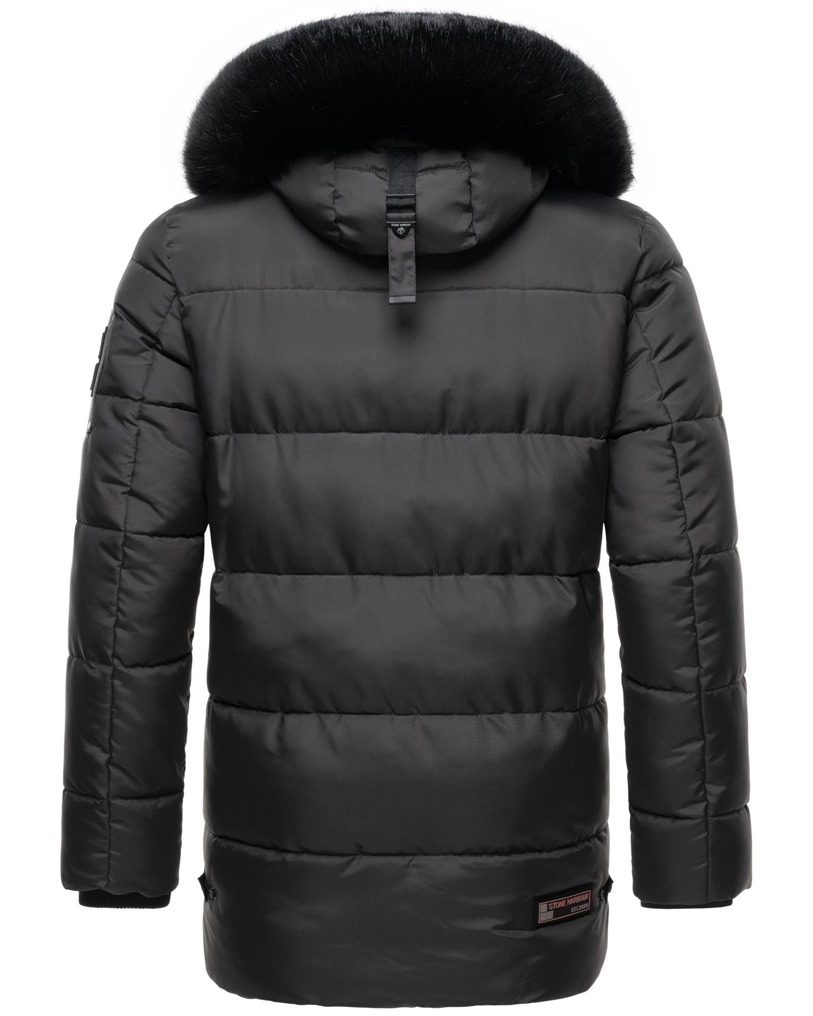 Stone Harbour Steppjacke Mironoo stylische Outdoorjacke mit großer Kapuze