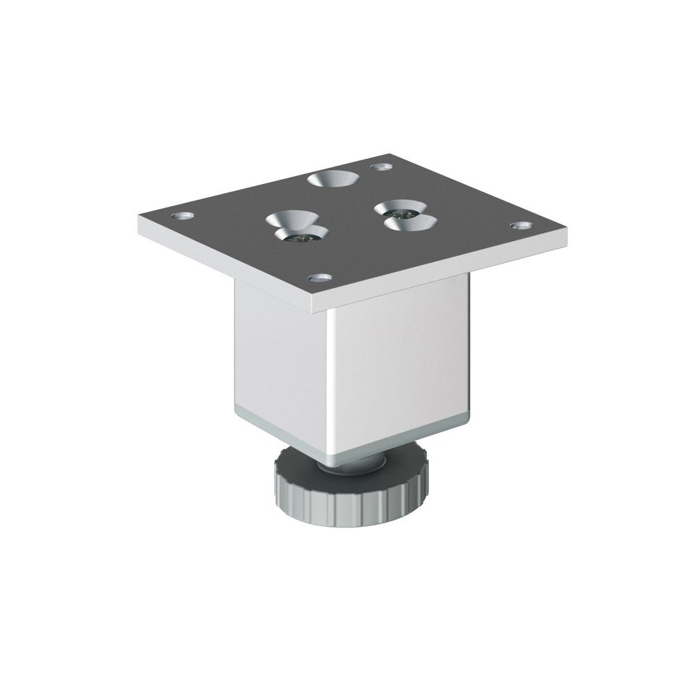 sossai® Möbelfuß Höhenverstellbare Aluminium Möbelfüße, (4-St)