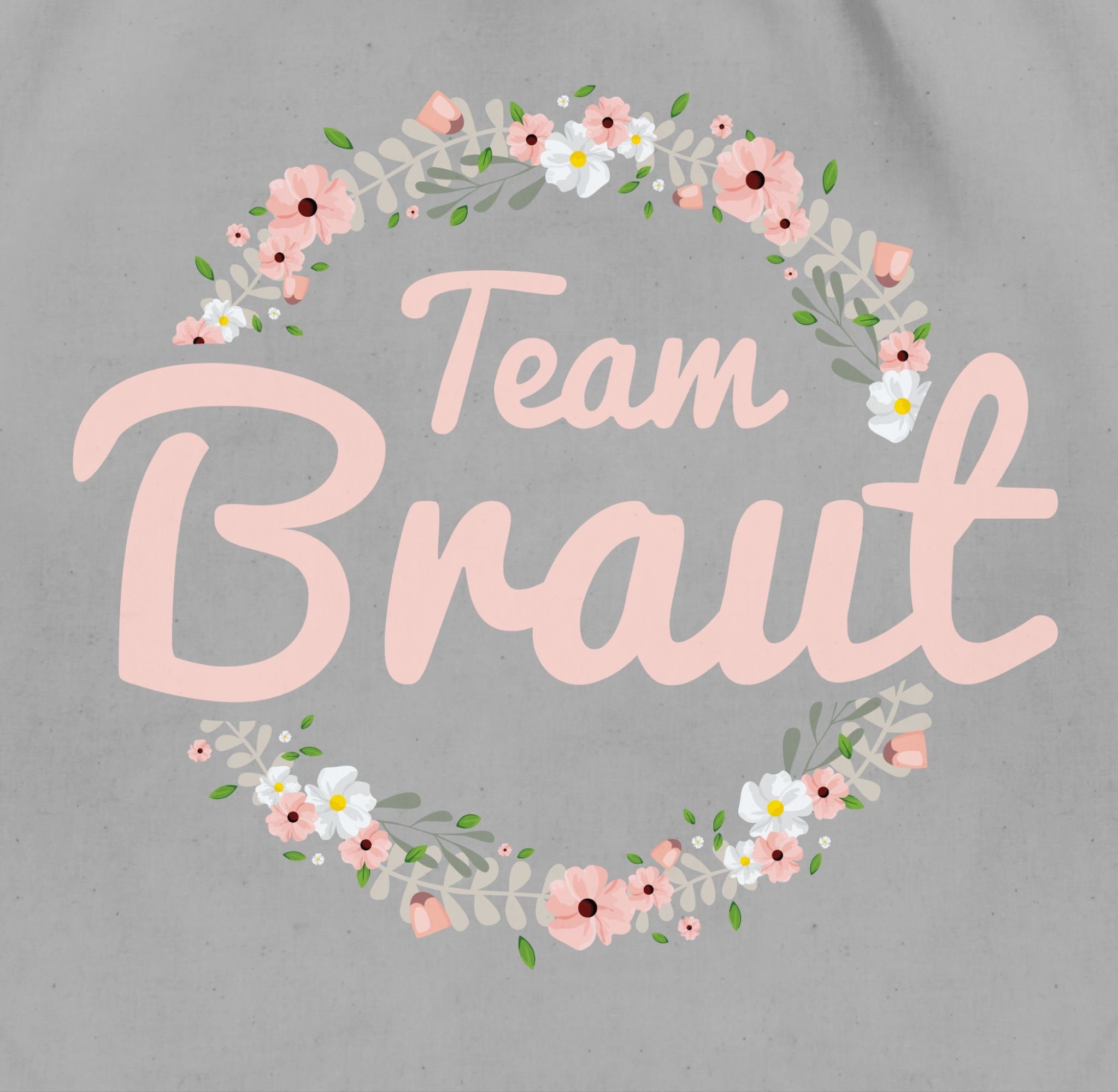 Shirtracer Turnbeutel Team Braut Blumenkranz - Crew, JGA Junggesellenabschied Frauen