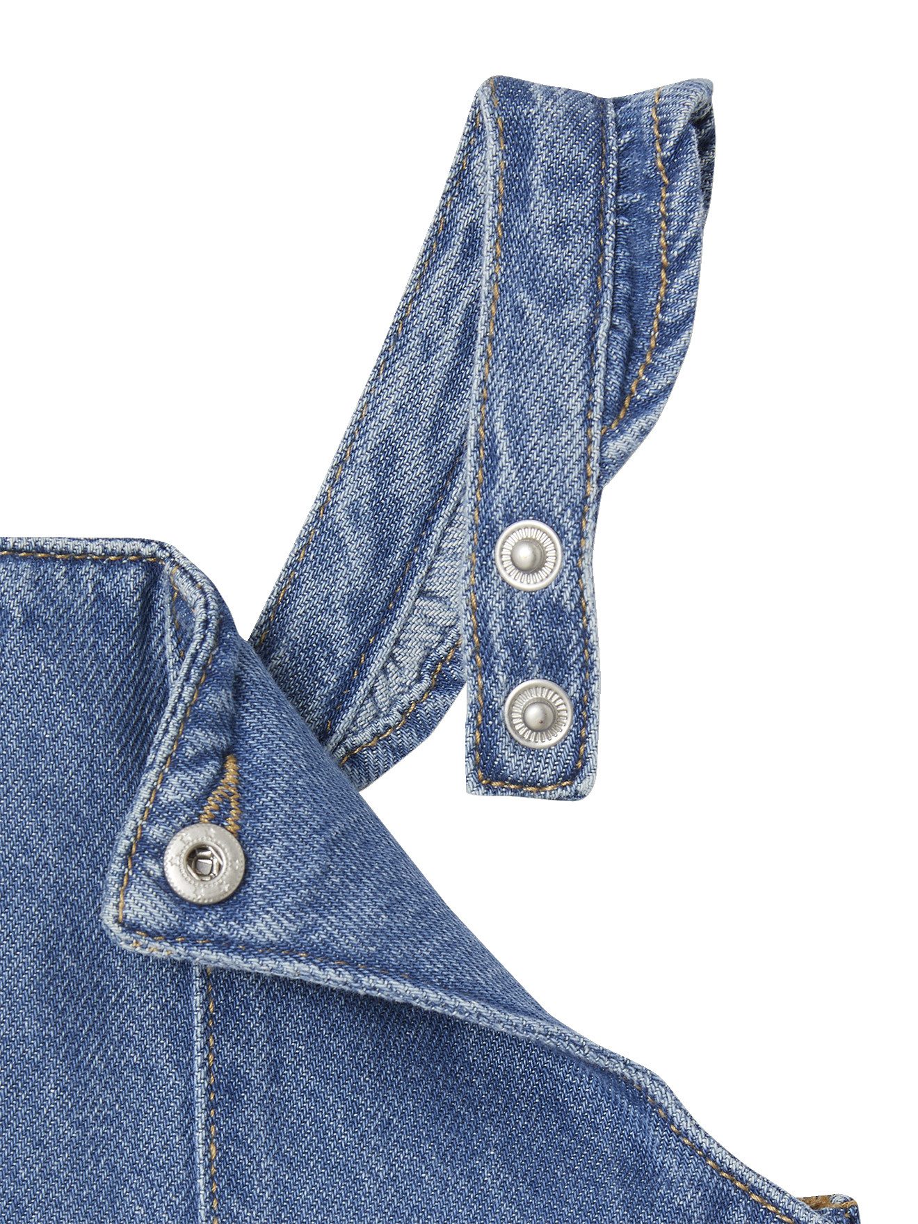 vertbaudet Minikleid Baby Jeans-Latzkleid