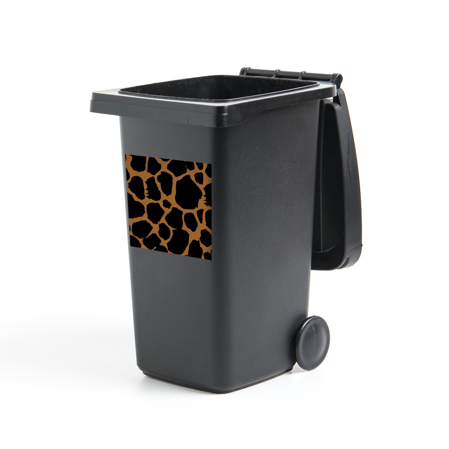 MuchoWow Wandsticker Leopardenmuster - Tiere - Design (1 St), Mülleimer-aufkleber, Mülltonne, Sticker, Container, Abfalbehälter