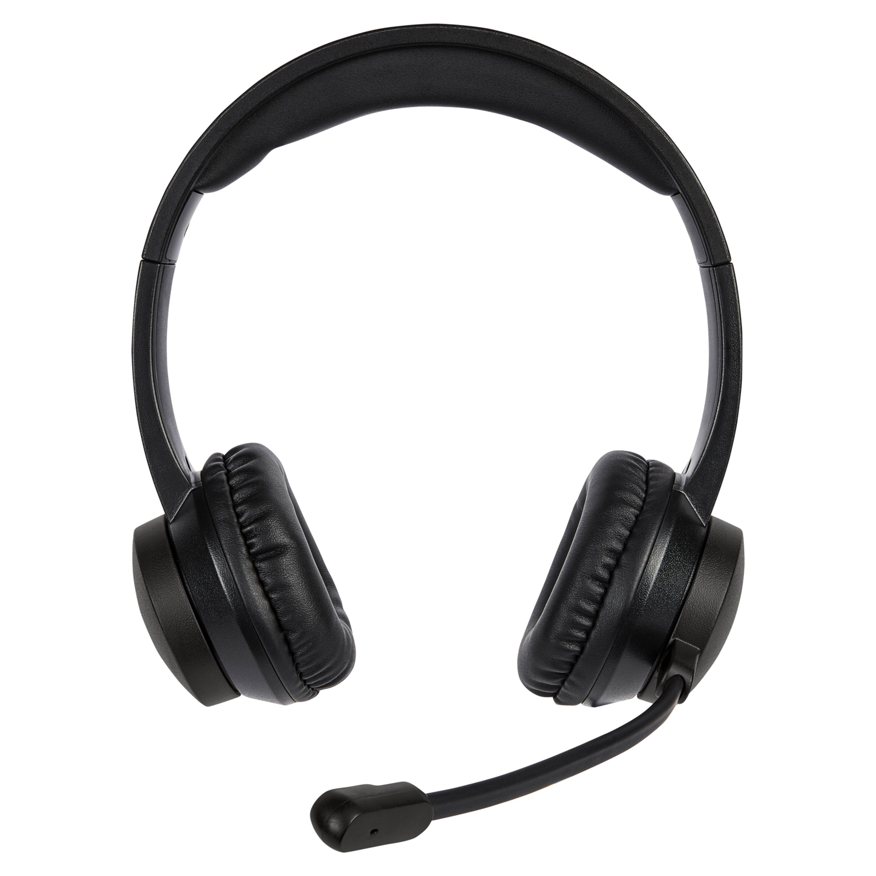 Medion® E83265 USB Headset Stereo Lautstärkeregler Plug&Play black Kopfhörer (EIN/AUS-Schalter, Ergonomisch, Erweiterte Funktionstasten, Integriertes Mikrofon, Lautstärkeregler, MD43265)