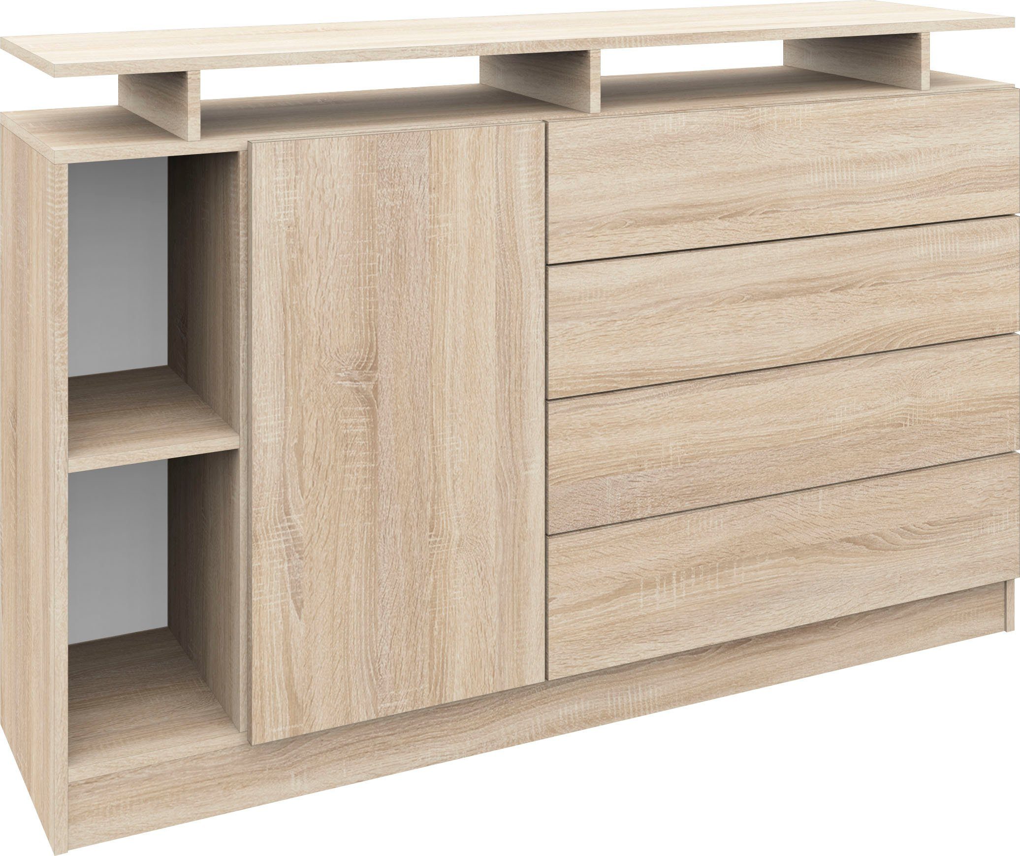 borchardt Möbel Sideboard Vaasa, moderne grifflose Optik, Push-to-Open-Funktion