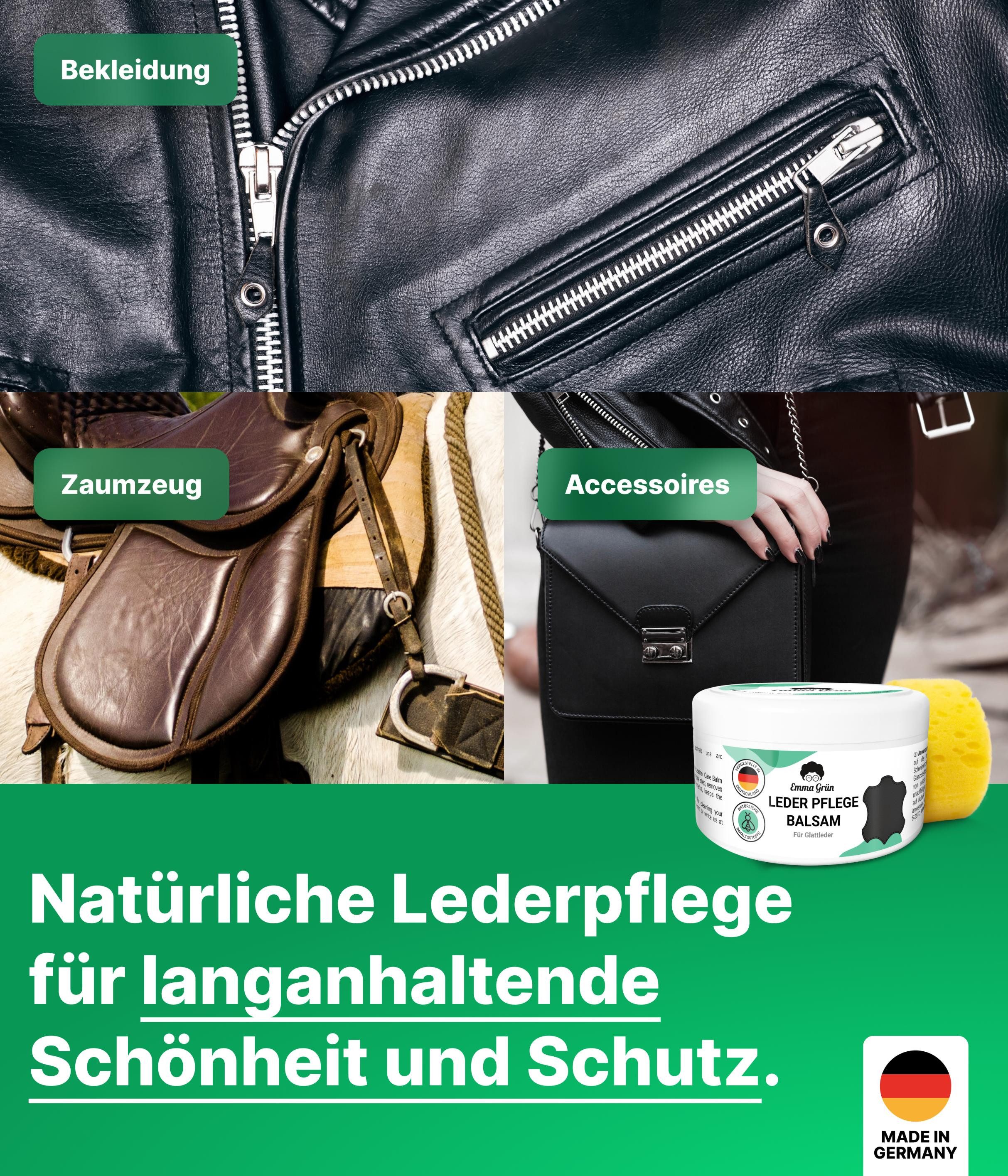 Emma Grün Lederbalsam mit Bienenwachs Lederreiniger