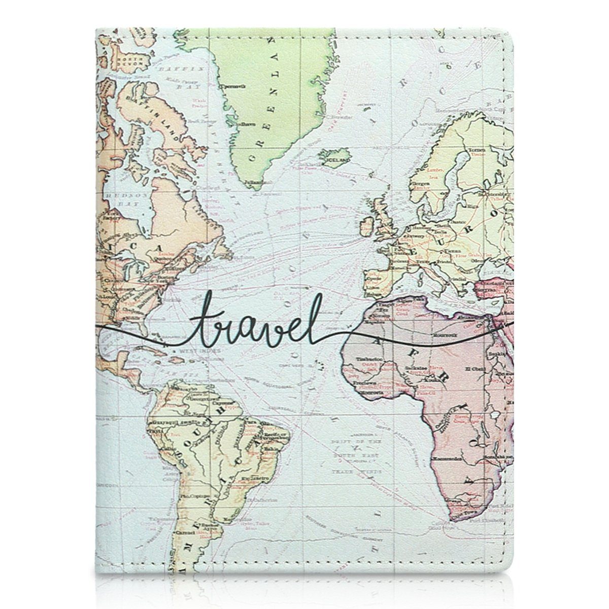 kwmobile Etui Reisepass Hülle mit Kartenfächern, Kunstleder Ausweishülle Passhülle Kartenetui Tasche - Reisepasshülle