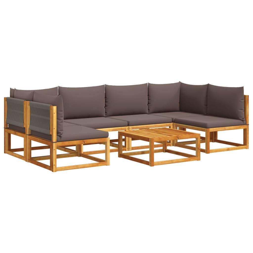 vidaXL Loungesofa 7-tlg. Garten-Sofagarnitur mit Kissen günstig online kaufen