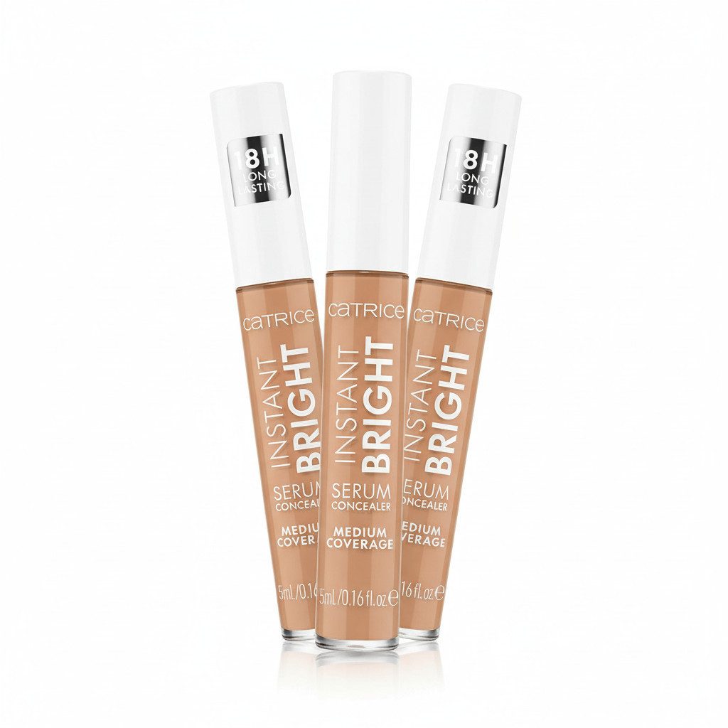 Catrice Concealer INSTANT BRIGHT SERUM CONCEALER, 3-tlg., Langhaltend, mittlere Deckkraft, leichte Textur, spendet Feuchtigkeit.
