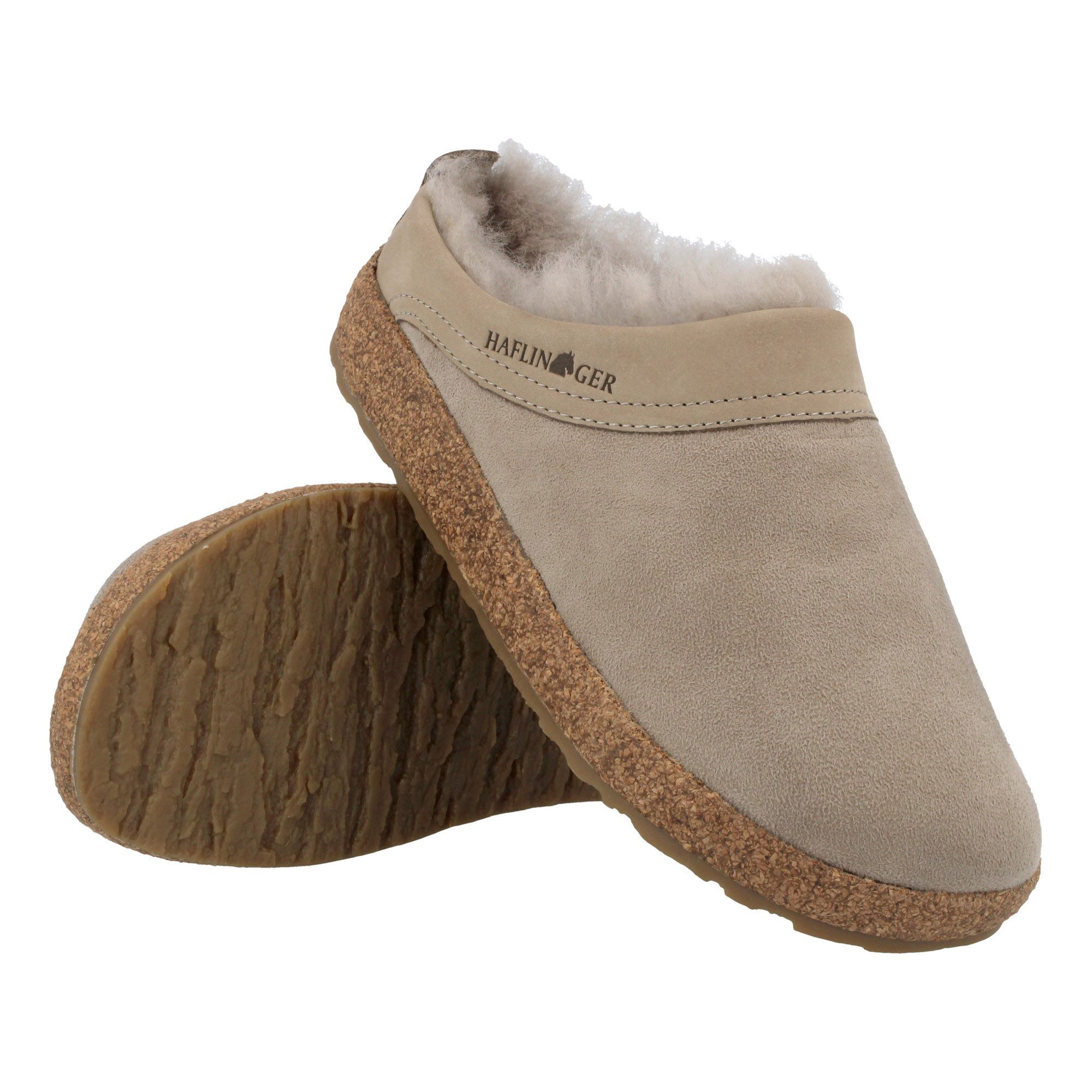 Haflinger Haflinger Snowbird Lammfell Leder Hausschuh Unisex Hausschuh