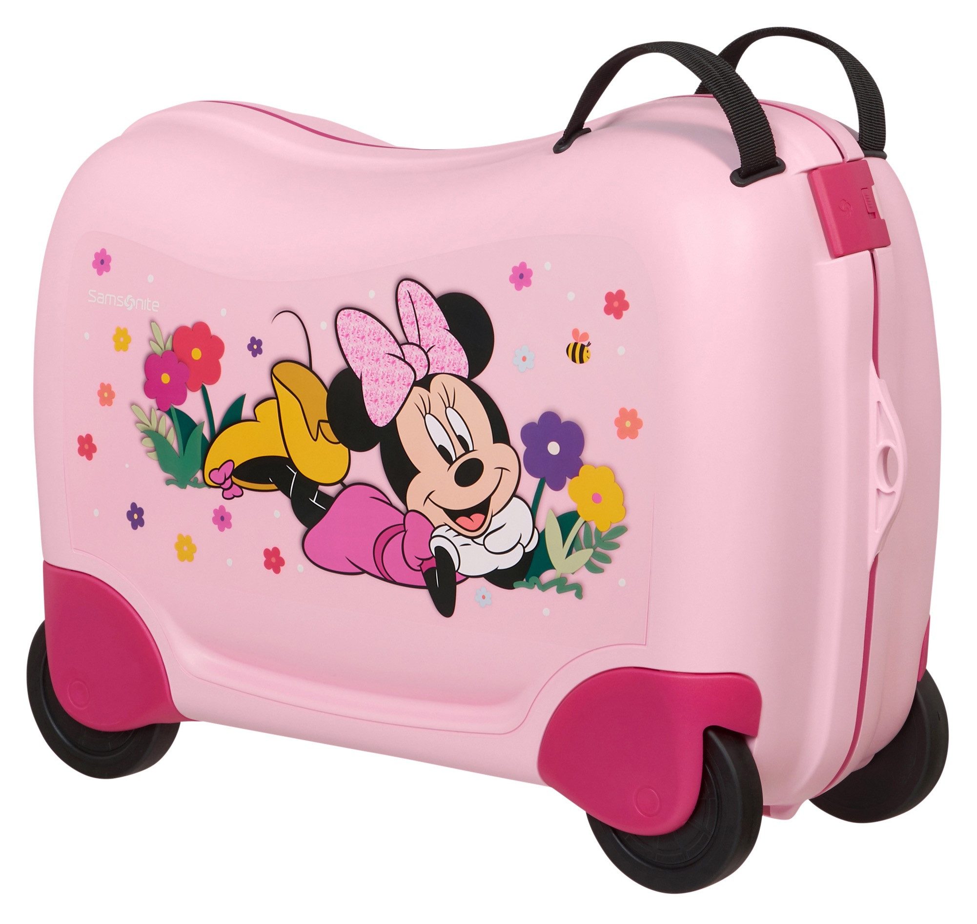 Samsonite Kinderkoffer DREAM2GO DISNEY, Minnie Flower Power, 4 Rollen, mit geräumigem Hauptfach, mit Kreuzspannbändern, mit Haltegurt