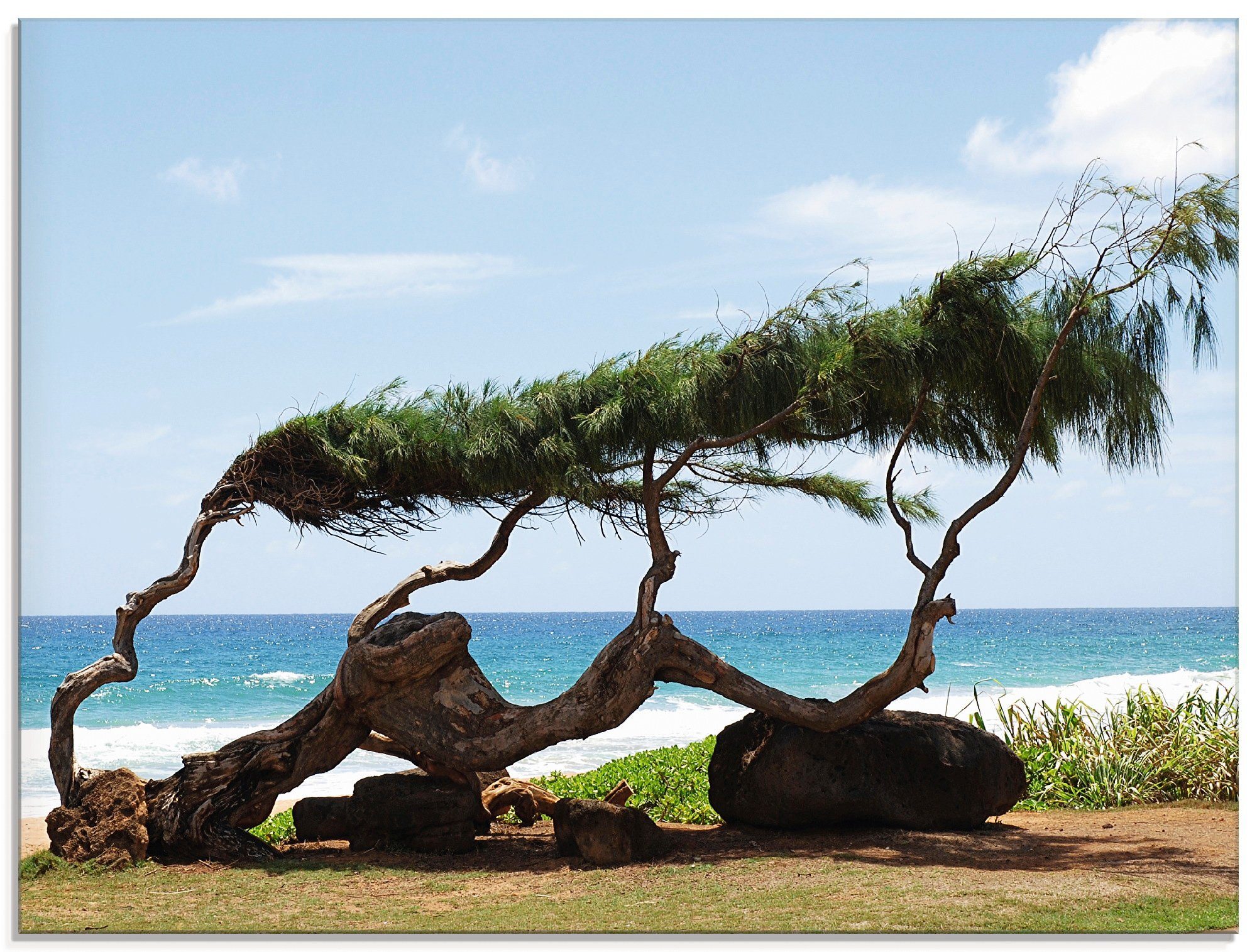 in Landschaft, Größen Artland verschiedenen (1 Glasbild St), Hawaii, Strand