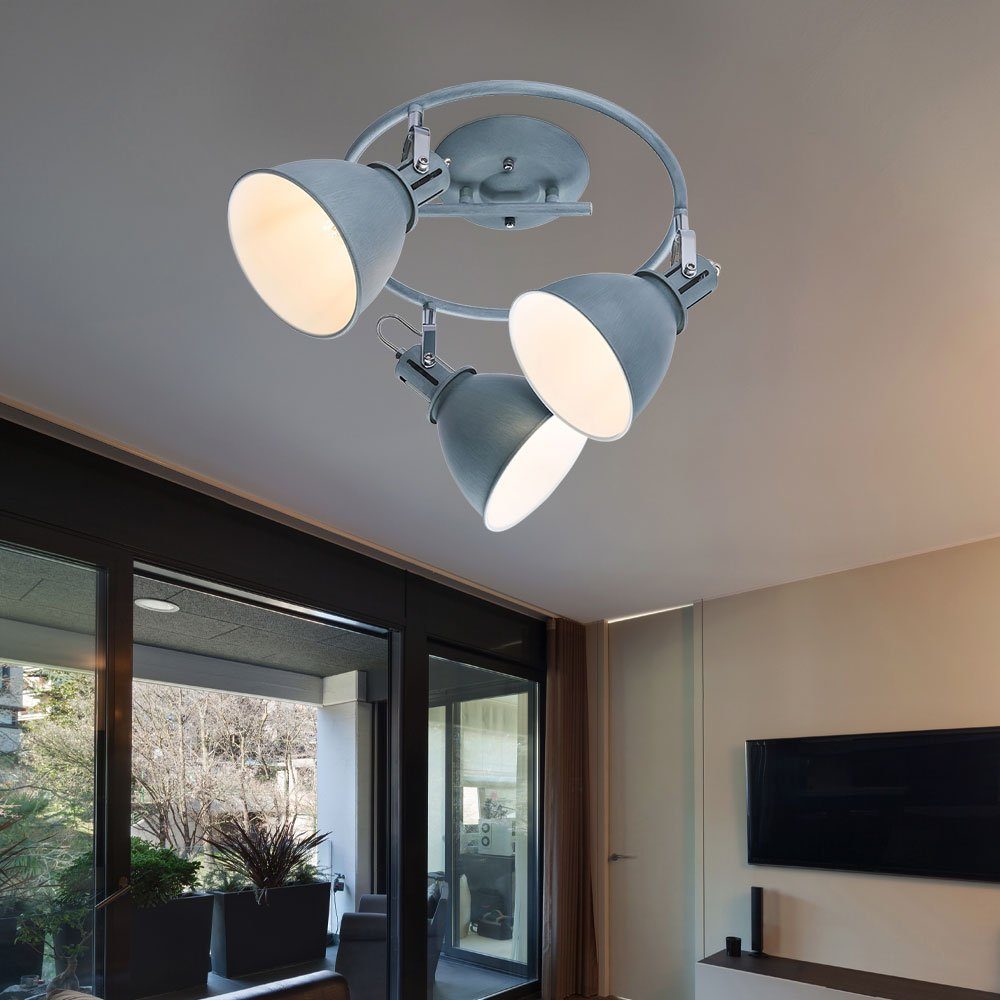 etc-shop LED Deckenleuchte, Warmweiß, Lampe Zimmer Wohn Spot Decken Rondell Beleuchtung Strahler