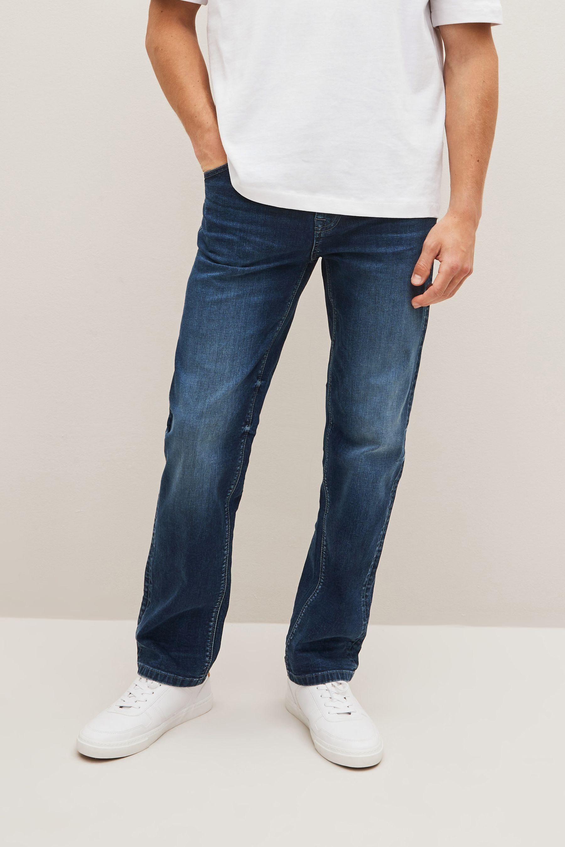 Fit Next Blue Straight-Jeans Straight im Vintage-Look (1-tlg) Rich Stretch-Jeans