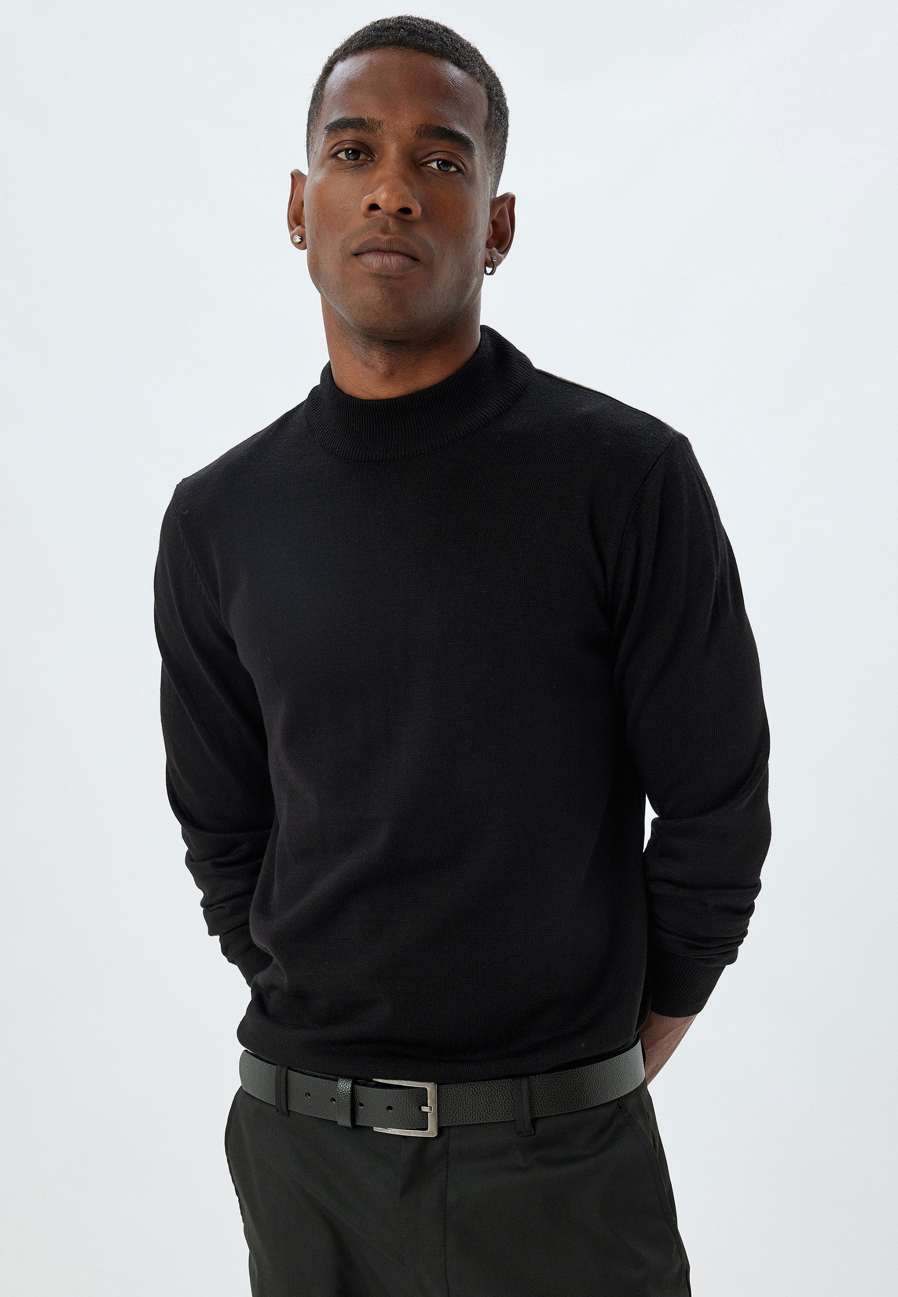 Koton Rollkragenpullover Standkragen Regular Rollkragenpullover