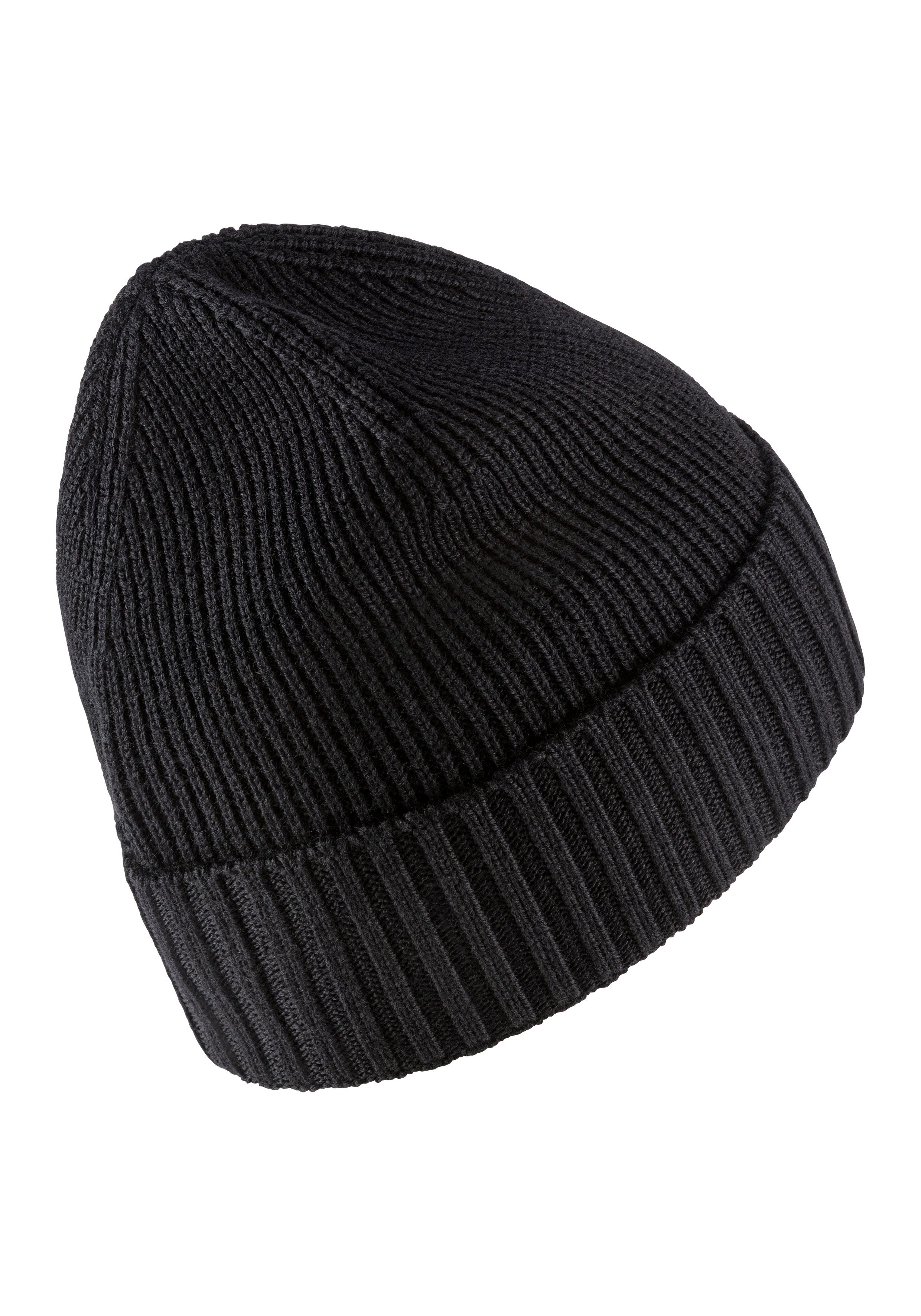 BOSS Beanie Flavio aus Rippenstrick günstig online kaufen